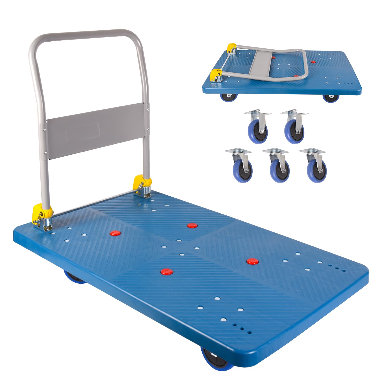 Foldable Platform Truck Dolly - 1320lbs Heavy Duty -8