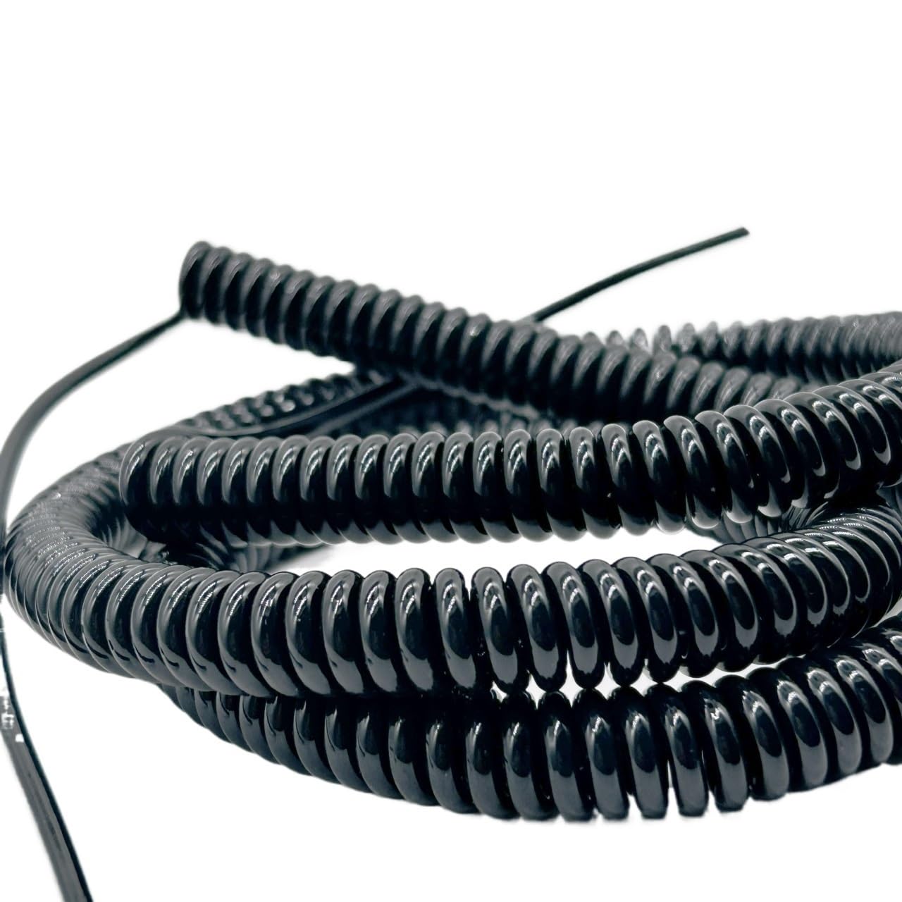 Retrattile Elastico Cavo a spirale a 6 conduttori da 0,5 mm2, filo elettrico espandibile 20 AWG Telescopico Bobina(Straight Length 7.5 meters)
