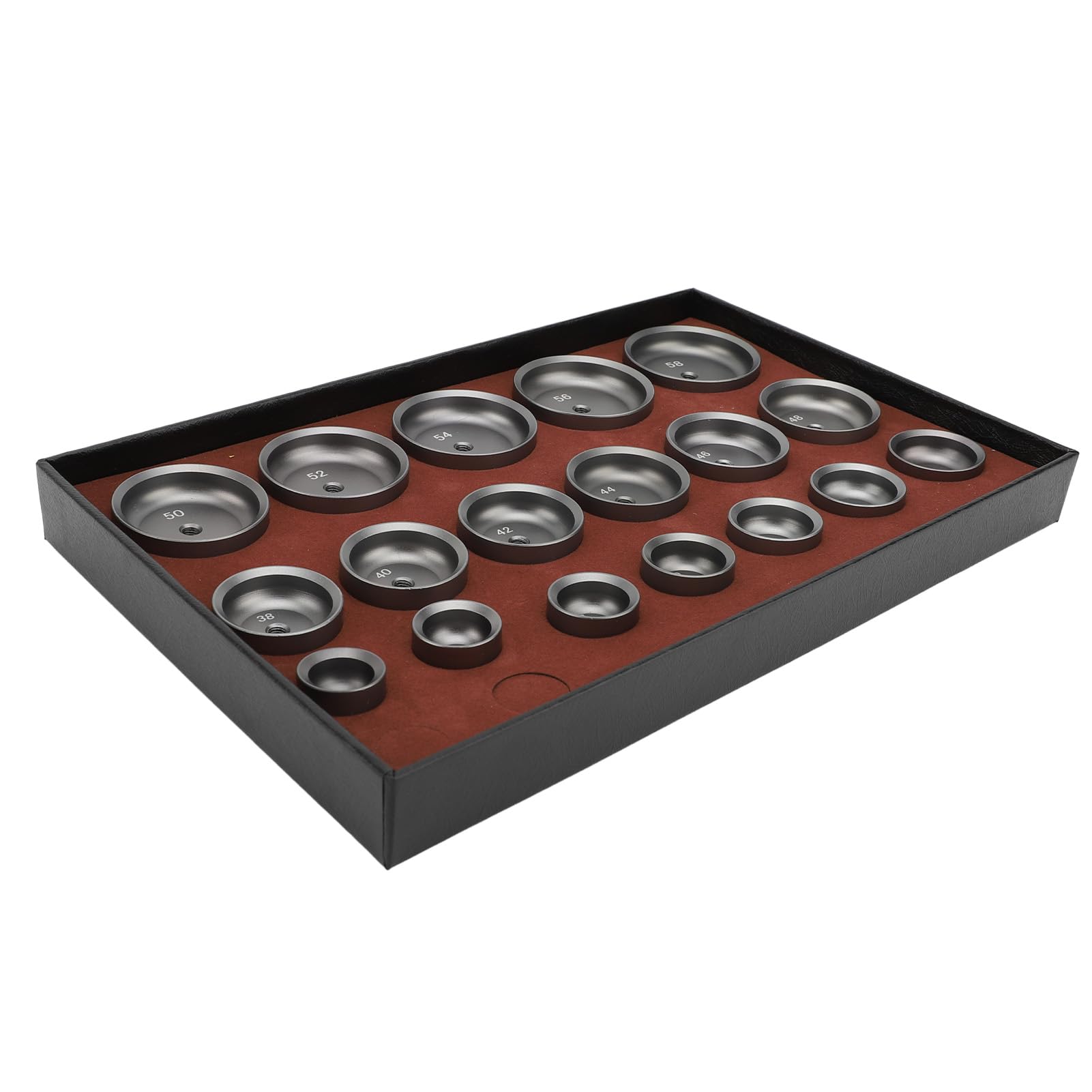18-teiliges Uhren-Pressstempel-Set, Metall, Robust, Vielseitig, Werkzeug Zum Verschließen von Uhrengehäusen für Uhrmacher und Bastler von 24 Mm Bis 58 Mm