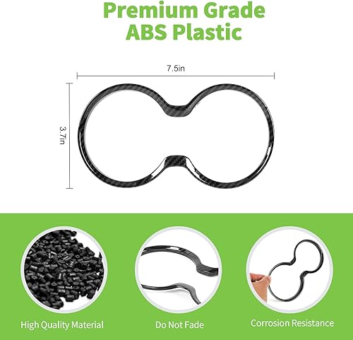 Miniatura 4 de Cubierta de fibra de carbono para consola central, accesorios interiores compatibles con Jeep Grand Cherokee 2011-2021