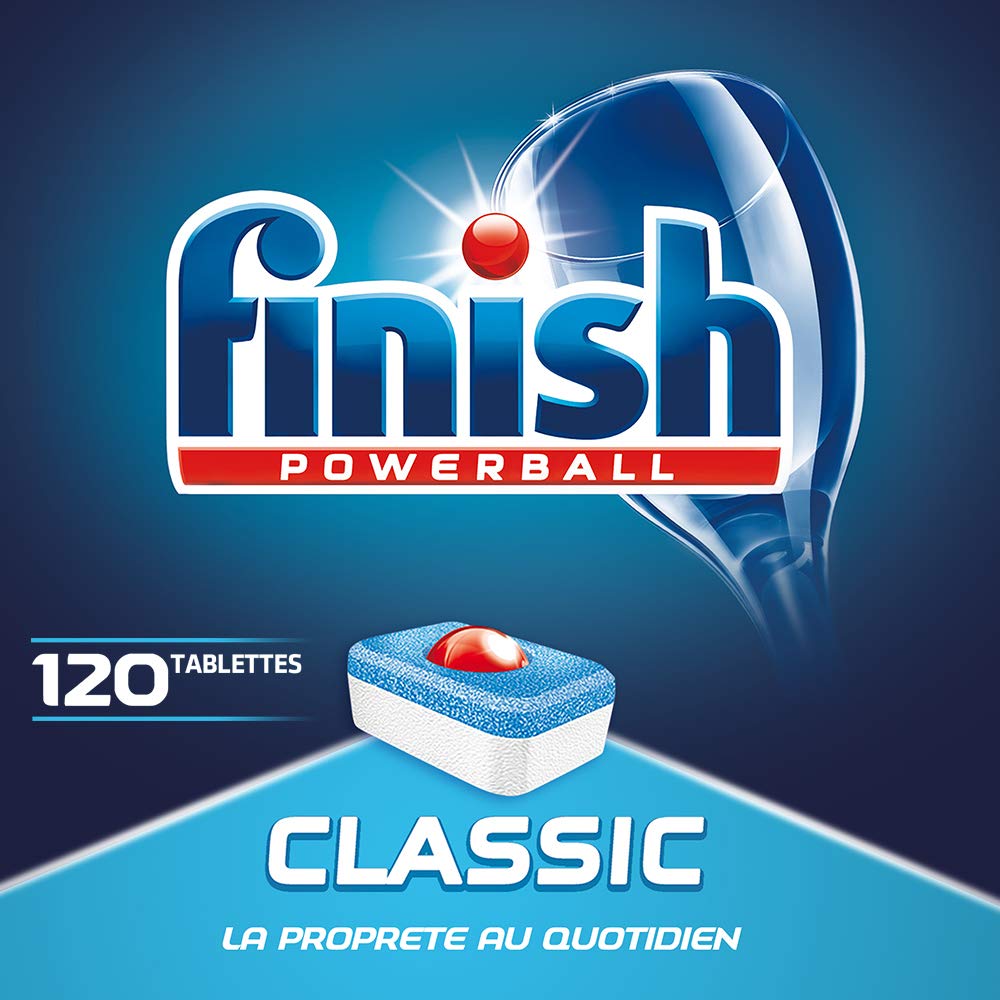 Finish Powerball Classic - Detersivo in pastiglie per lavastoglie, 3er Pack (3x 40 pastiglie)