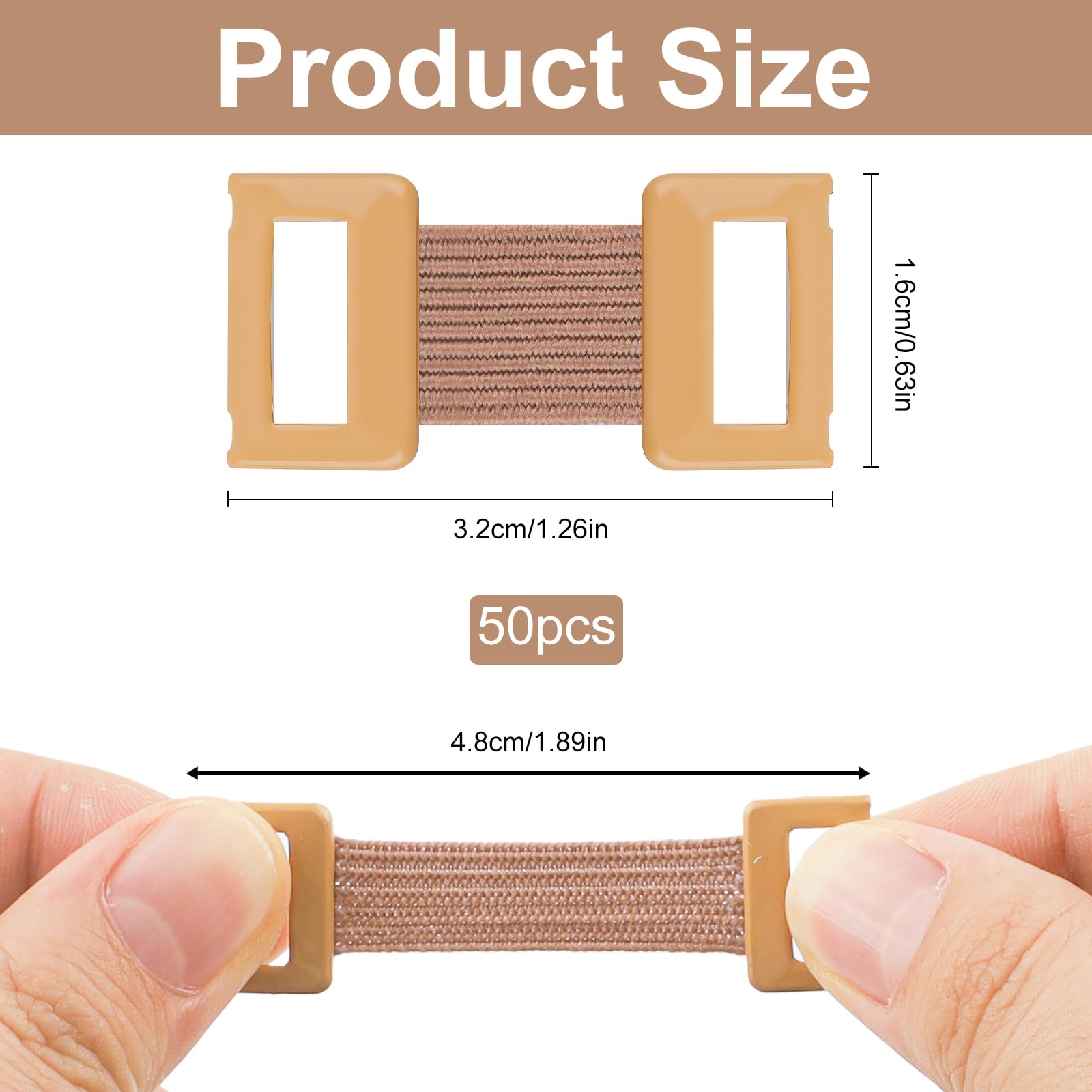 Brown Elastic Bandage Clips (50 PCS), Durable & Replaceable Wrap Clips, Reusable Fastener Wrap Clip for Various Types Bandages Bandaging Supplies — Amazon image 2