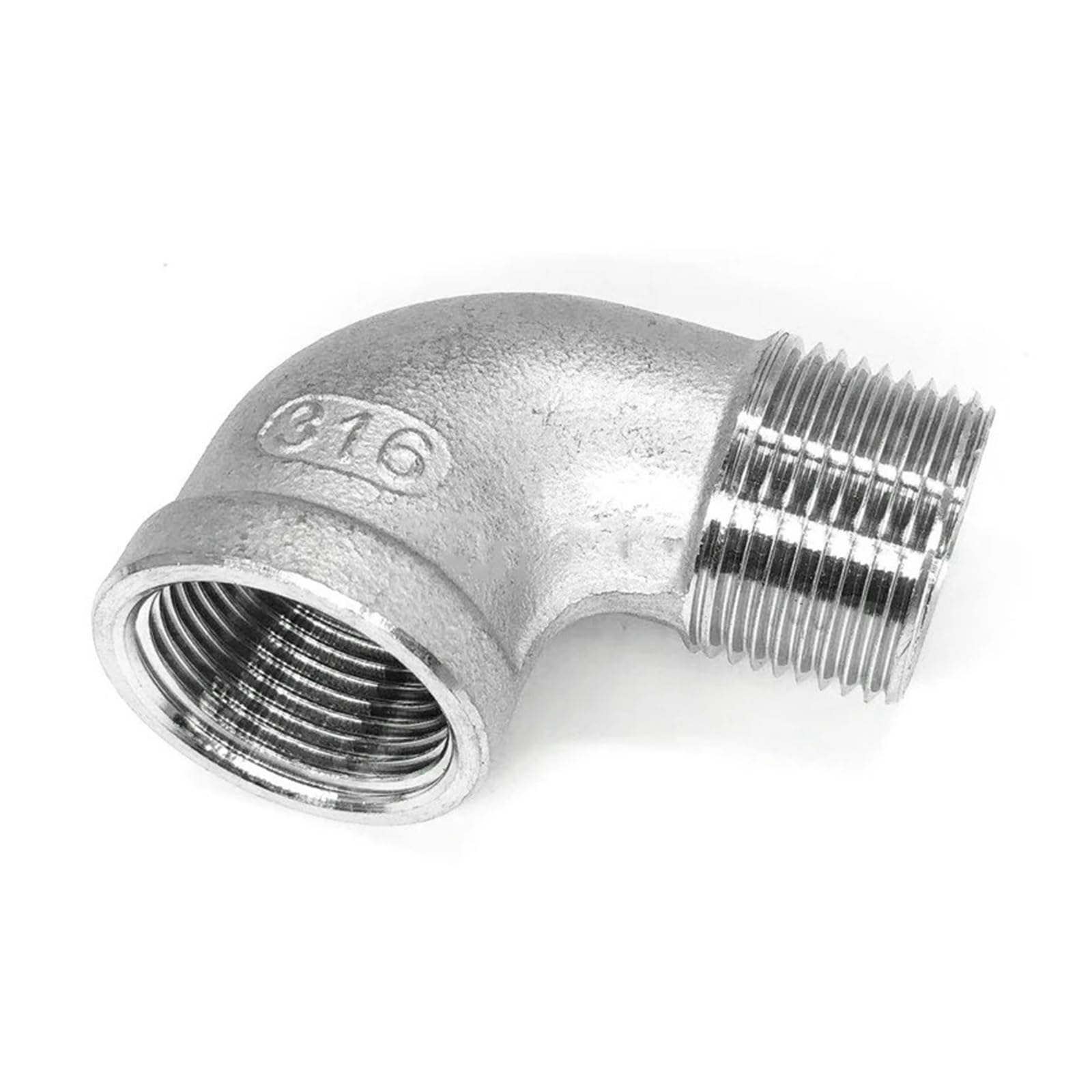 Hardware 1/4" 3/8" 1/2" 3/4" 1" 1-1/4" 1-1/2" BSP Female To Male Thread 316 Stainless Steel 90 Degree Elbow Pipe Fitting Connector Pipe Joint(1")