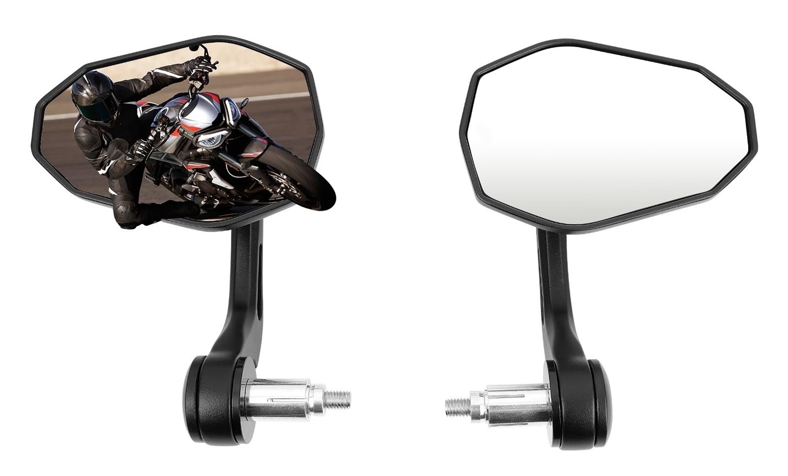 Moto Lusterko końcówkowe kierownicy Pasuje Do Kierownicy Pasuje Do Yamaha 7/8 Cala 22 Mm Lusterko Boczne Kierownica Motocykla Koniec Uniwersalny Lusterko wsteczne do Motocykla