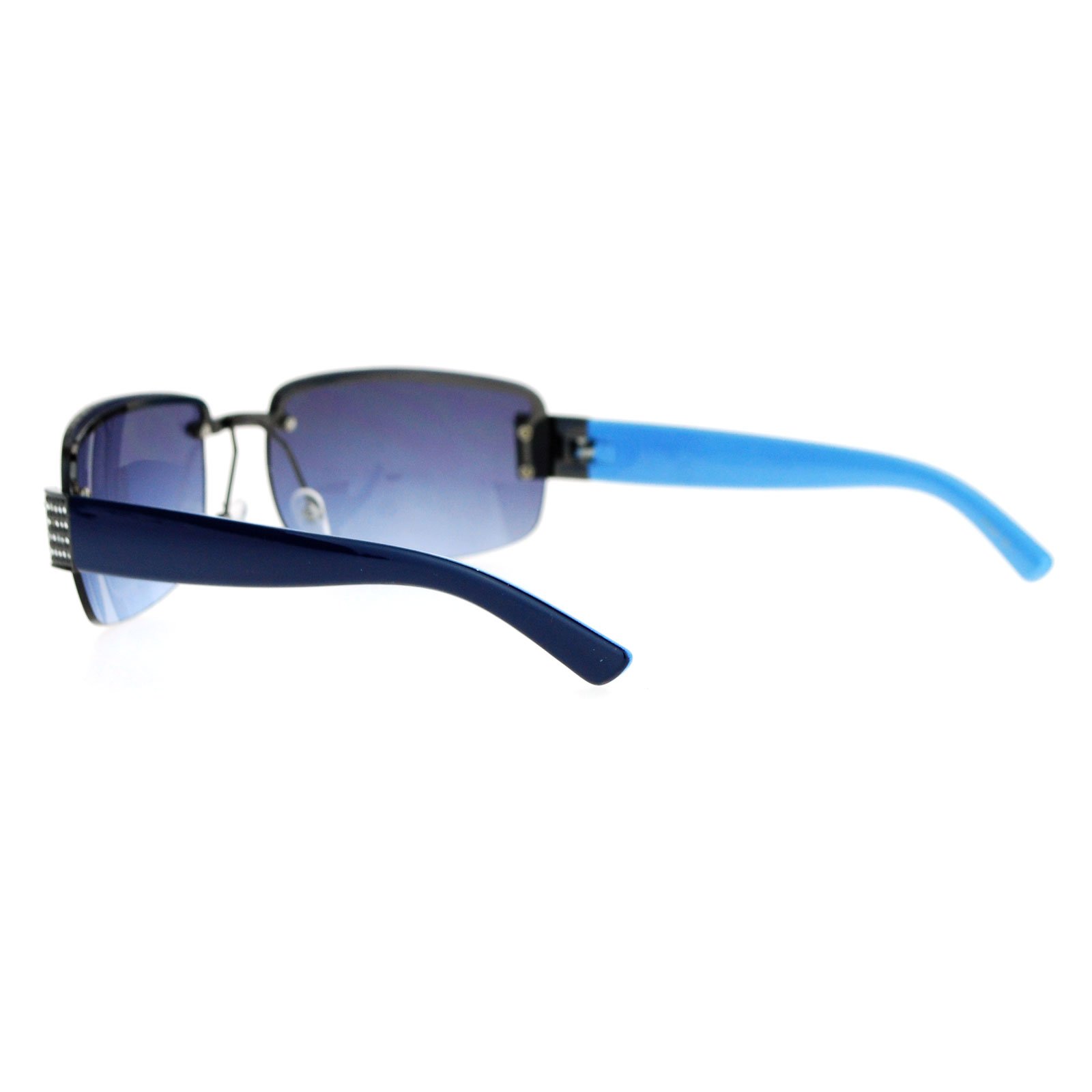 SA106 Rimless Rhinestone Bling Sunglasses - Luxury Jewel Hinge Design | 100% UV Protection - View #12