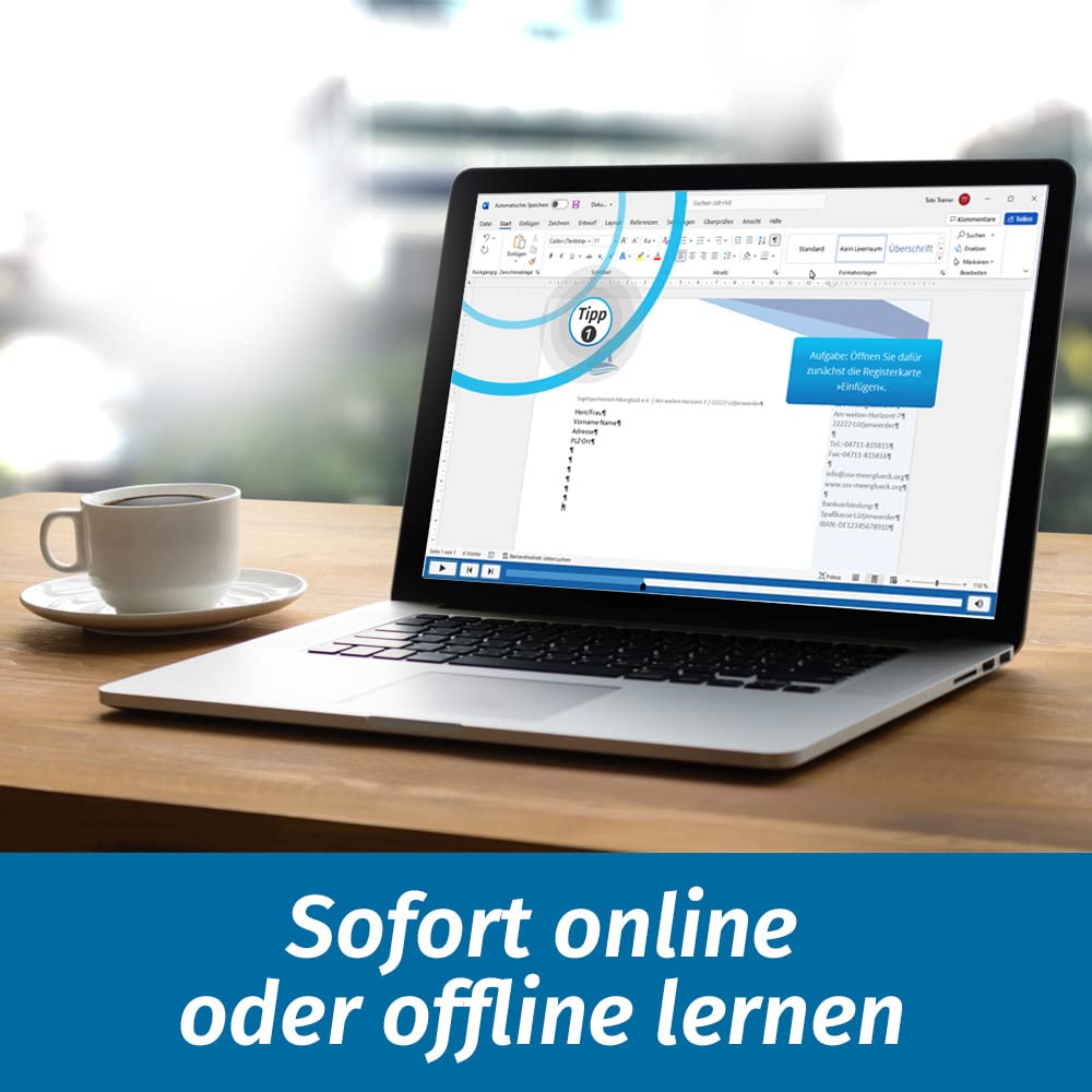 Word 2021 Training - In 8 Stunden Word sicher anwenden | Einsteiger und Auffrischer lernen mit diesem Kurs Schritt für Schritt Word 2021 bzw. Word 365| Online-Kurs + DVD [1 Nutzer-Lizenz]