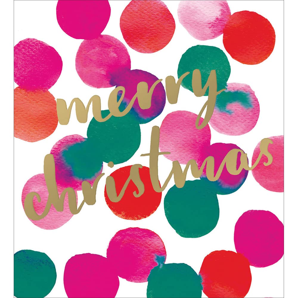 Box of 8 Christmas Cards in Polka Dot Merry Christmas Design Xmas Card Boxes 496745