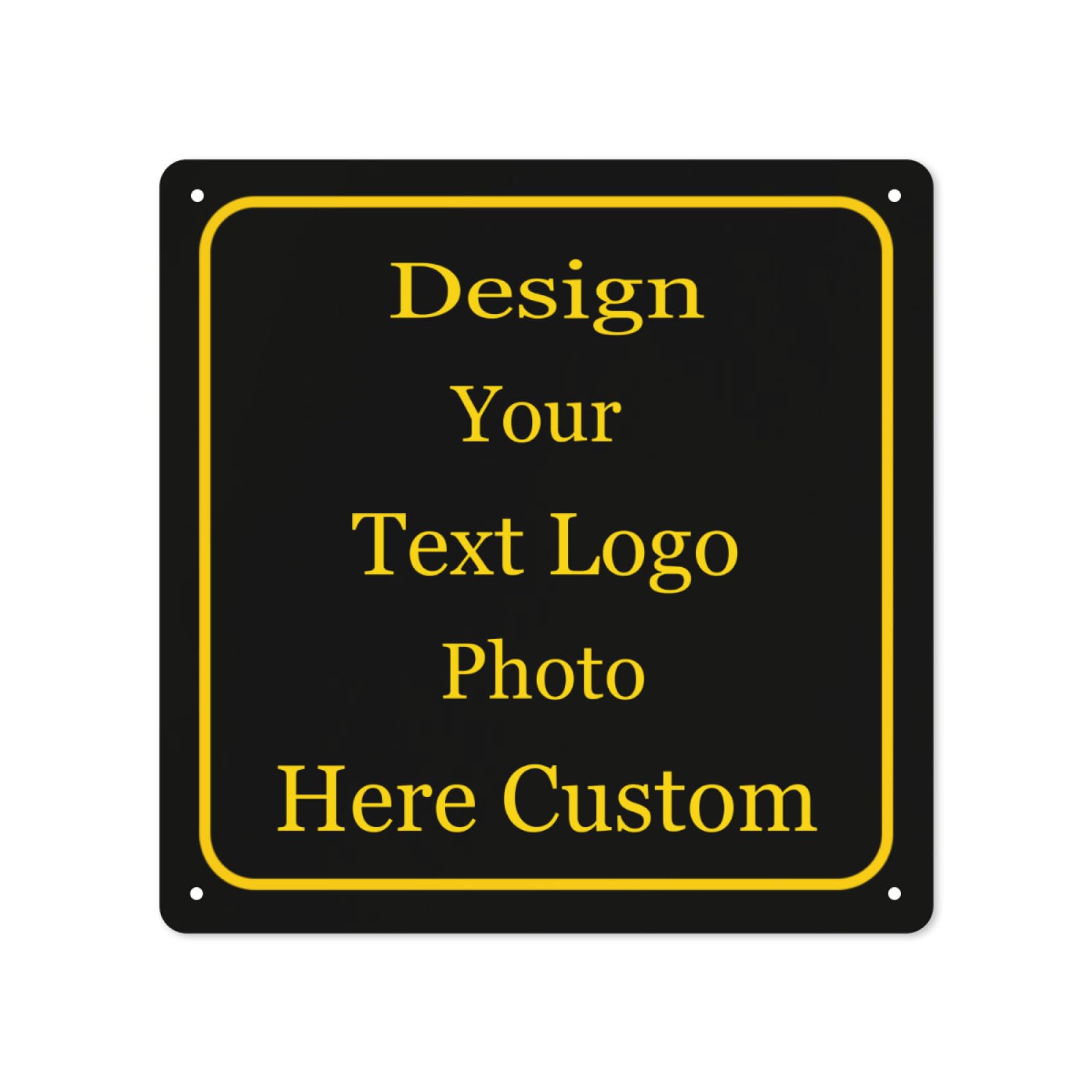 Custom Signs Outdoor Metal Sign - Decorative Personalized Signs for Office, Home, Hazard,Road 12x12 in
