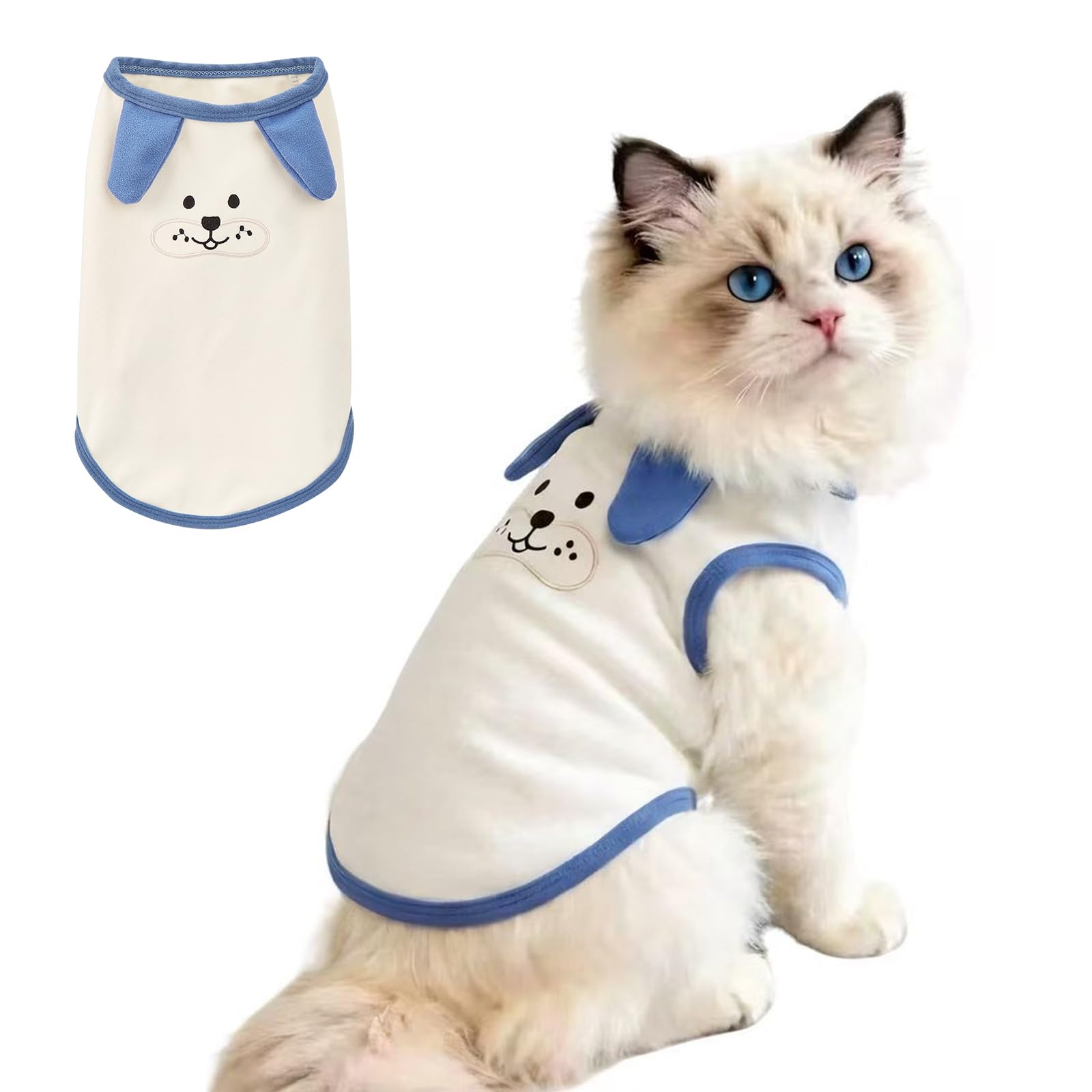 MAQILO Cat Clothes for Cats Only, Handmade Embroidery Cat Shirt