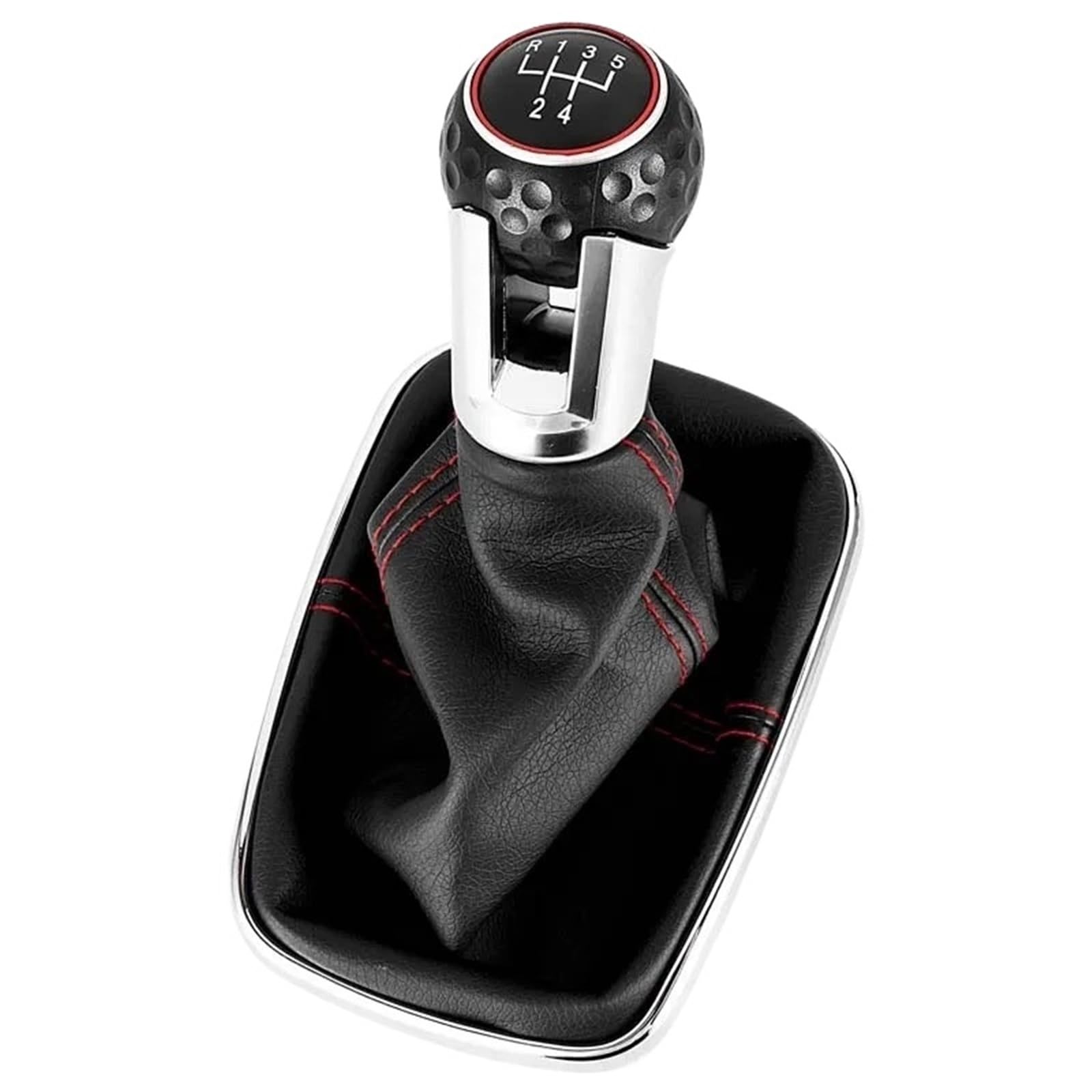 XZCVTYW Car 5/6 Speed 12mm Gear Shift Knob Lever Shifter Gaiter Boot for Golf Bora Jetta GTI MK4 Interior Accessories Car Gear Shift Stick Knob(5 Speed)