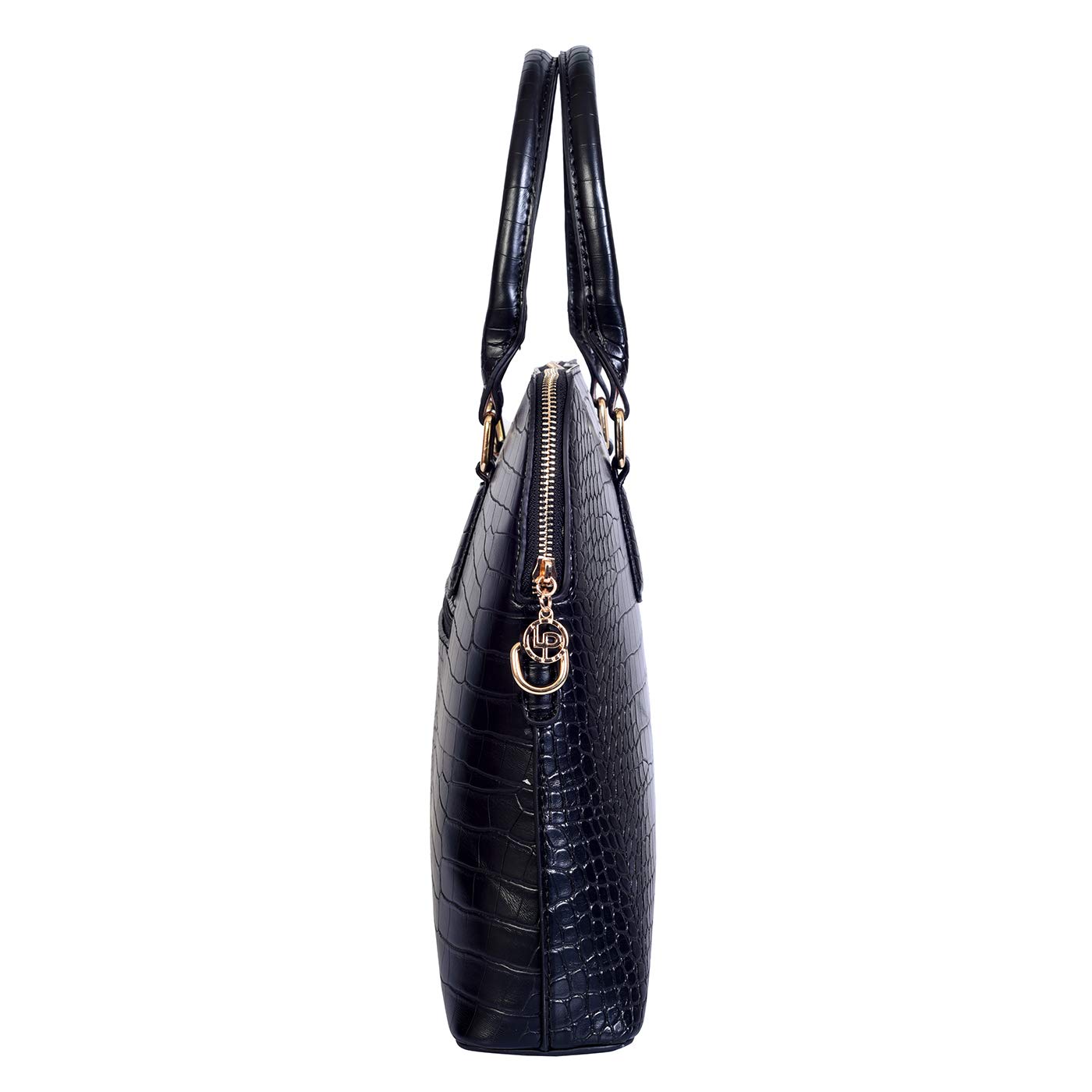 Lino Perros Womens Black Synthetic Leather Satchel (Black) 1