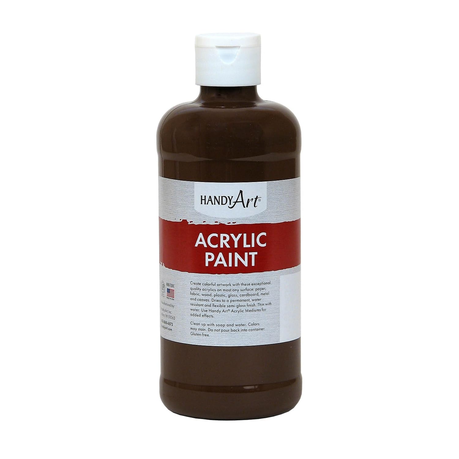 Handy Art Student Acrylic Paint 16 ounce, Burnt Umber