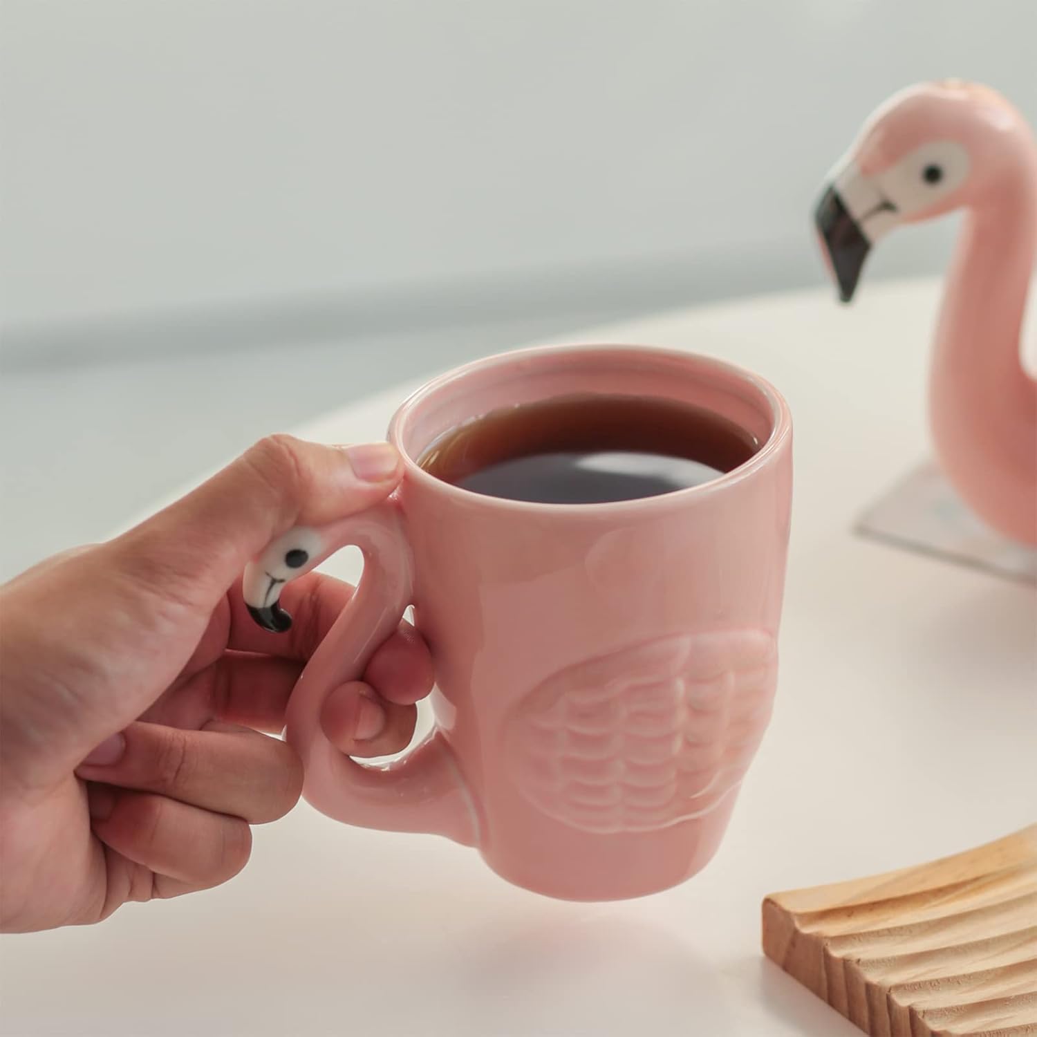 JointVictory Flamingo Coffee Mug Pink Tea Cup 15 Ounce Flamingo Cup Christmas Holiday Birthday Choice for Women,Wife,Mothers Day,Girlfriend,Grandma,Auntie (Mug) - Image 4