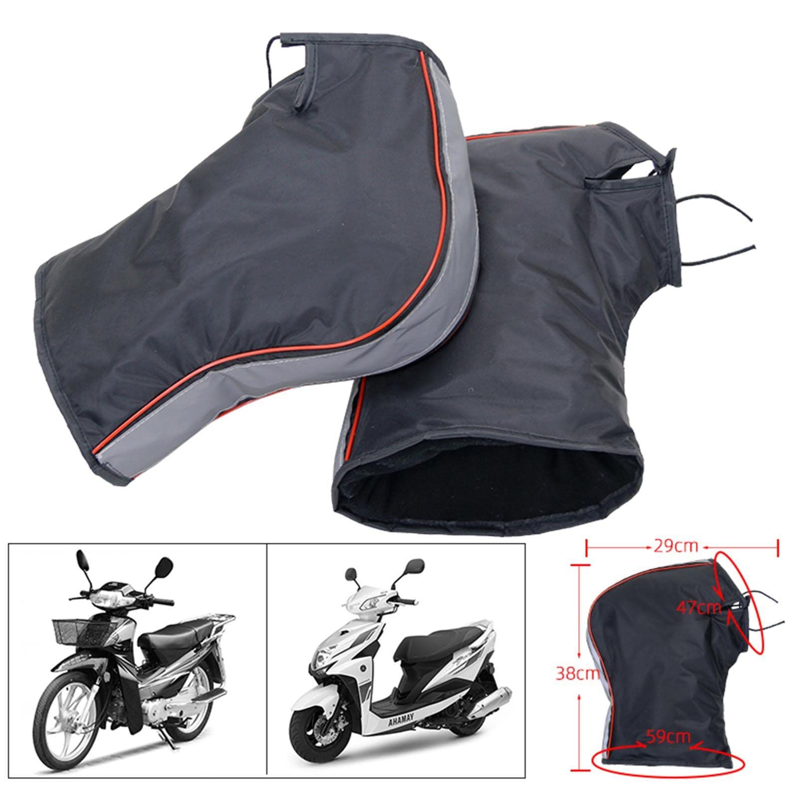 Manchons De Guidon Moto Chauffants Imperméables - Protège-Mains Chauds Pour Scooter, VTT, Motoneige, Vélo Électrique