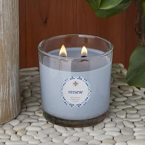 Miniatura 56 de Root Candles Seeking Balance Wood Wick Spa Candle Velas de aromaterapia, 6.5 onzas, Renovación: ciprés marino y hoja de cedro Renovación: Ciprés