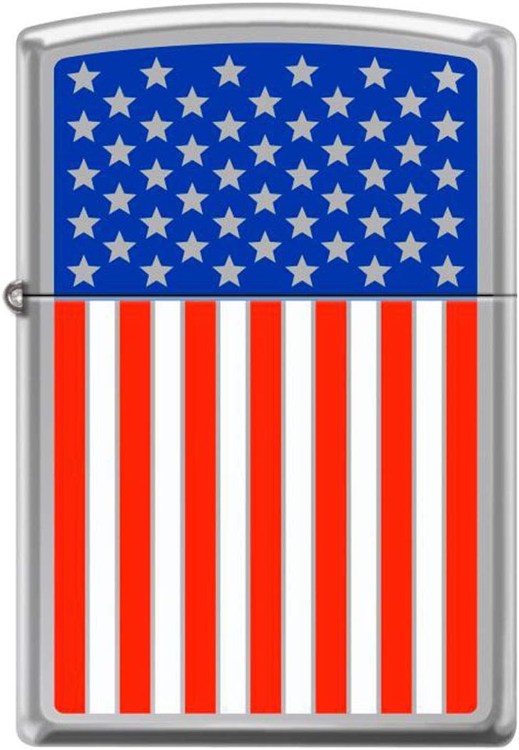 American Flag Color Image High Polished Chrome Patriotic Zippo Lighter
