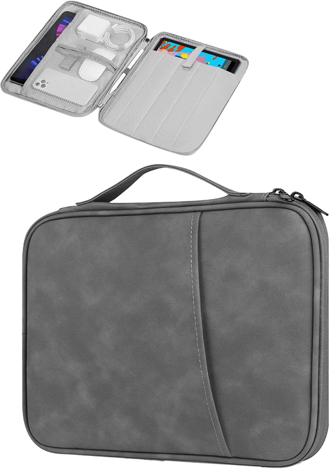 for XPPen Magic Drawing Pad 12.2 Inch Tablet Sleeve Carrying Case with Handle, Water-Resistant Double-Layer Design, Gray