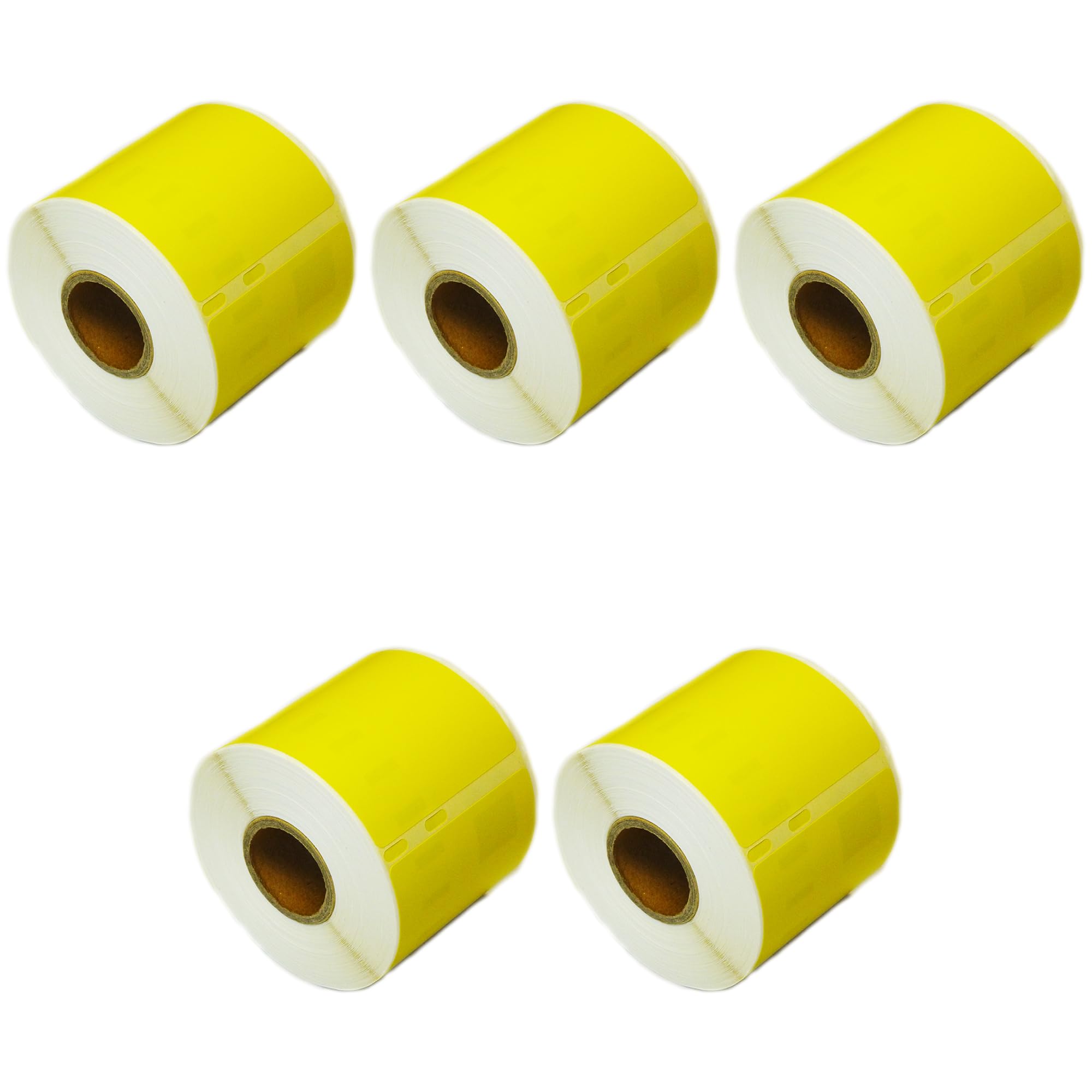 Pack of 5 Dymo 99014 Compatible Roll Labels - Yellow