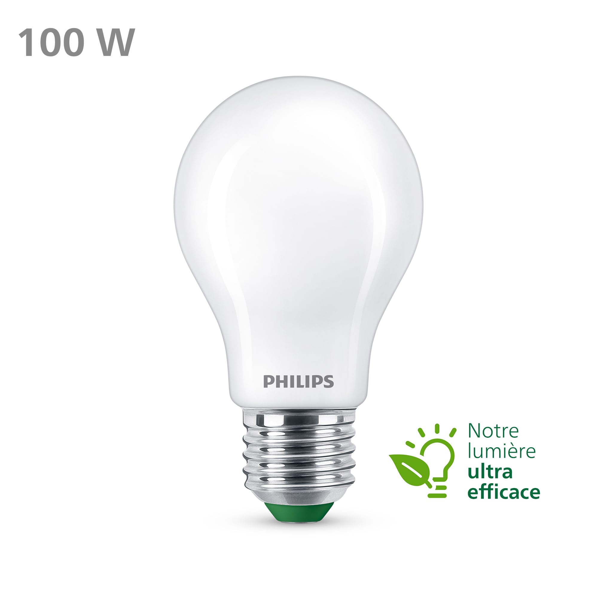 Philips Bombilla LED Mate Philips Eficiente, Casquillo E27 7.3W, 1535 Lúmens, Luz Blanca Cálida 2700k (Paquete de 4)