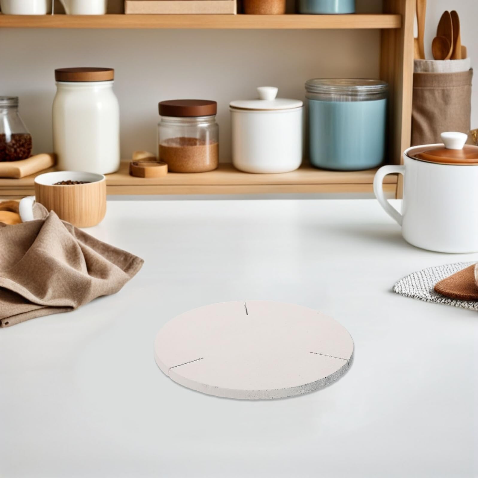 Generic Ognioodporna Okrągła Płyta Porcelanowa Do Wypału Ceramiki z Izolacją Termiczną Stojak Do Wypału Gliny Optymalizacja Przestrzeni Pieca dla Wyrobów Ceramicznych i Biżuterii