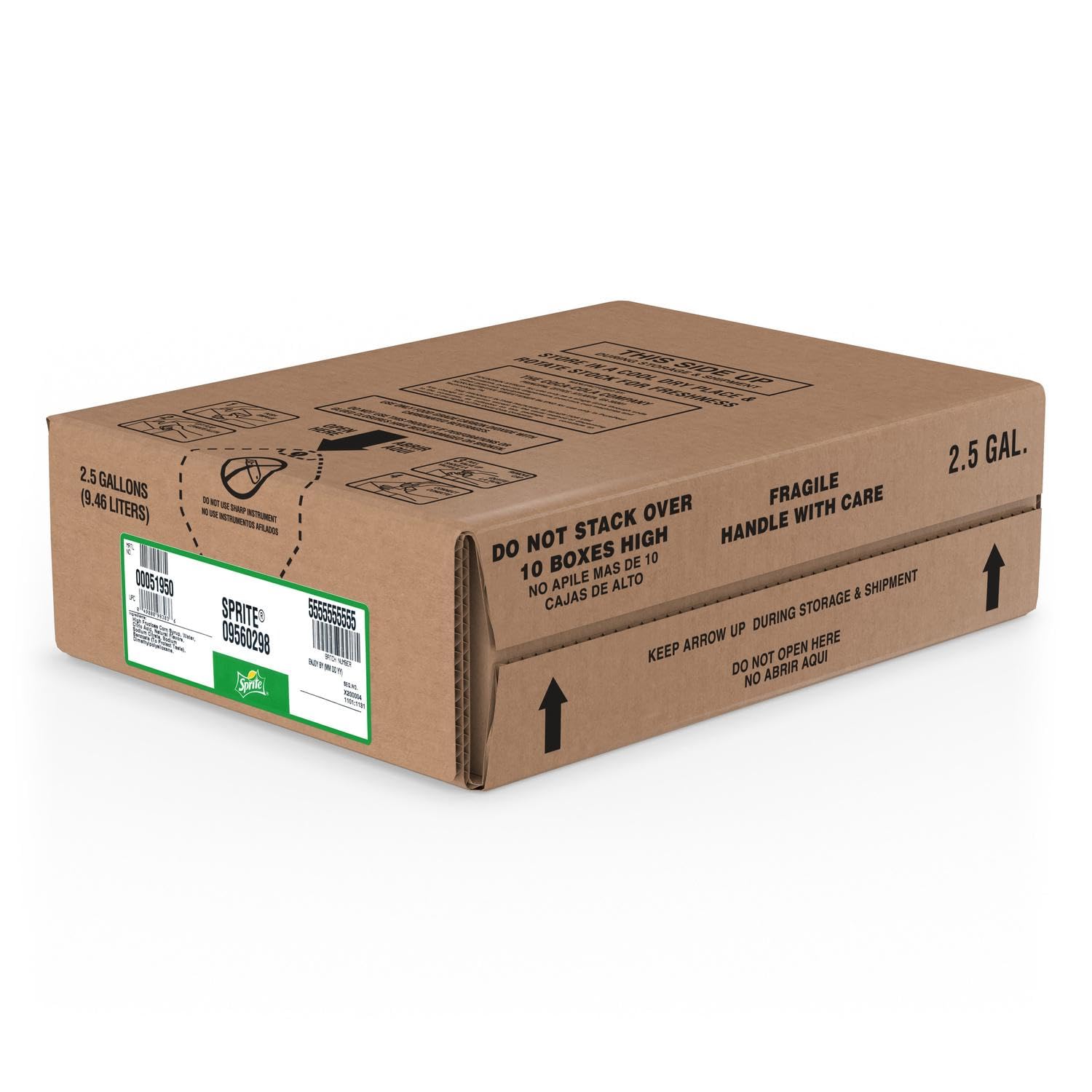 Sprite Soda Syrup 2.5 Gallon Bag in Box BIB Sodastream