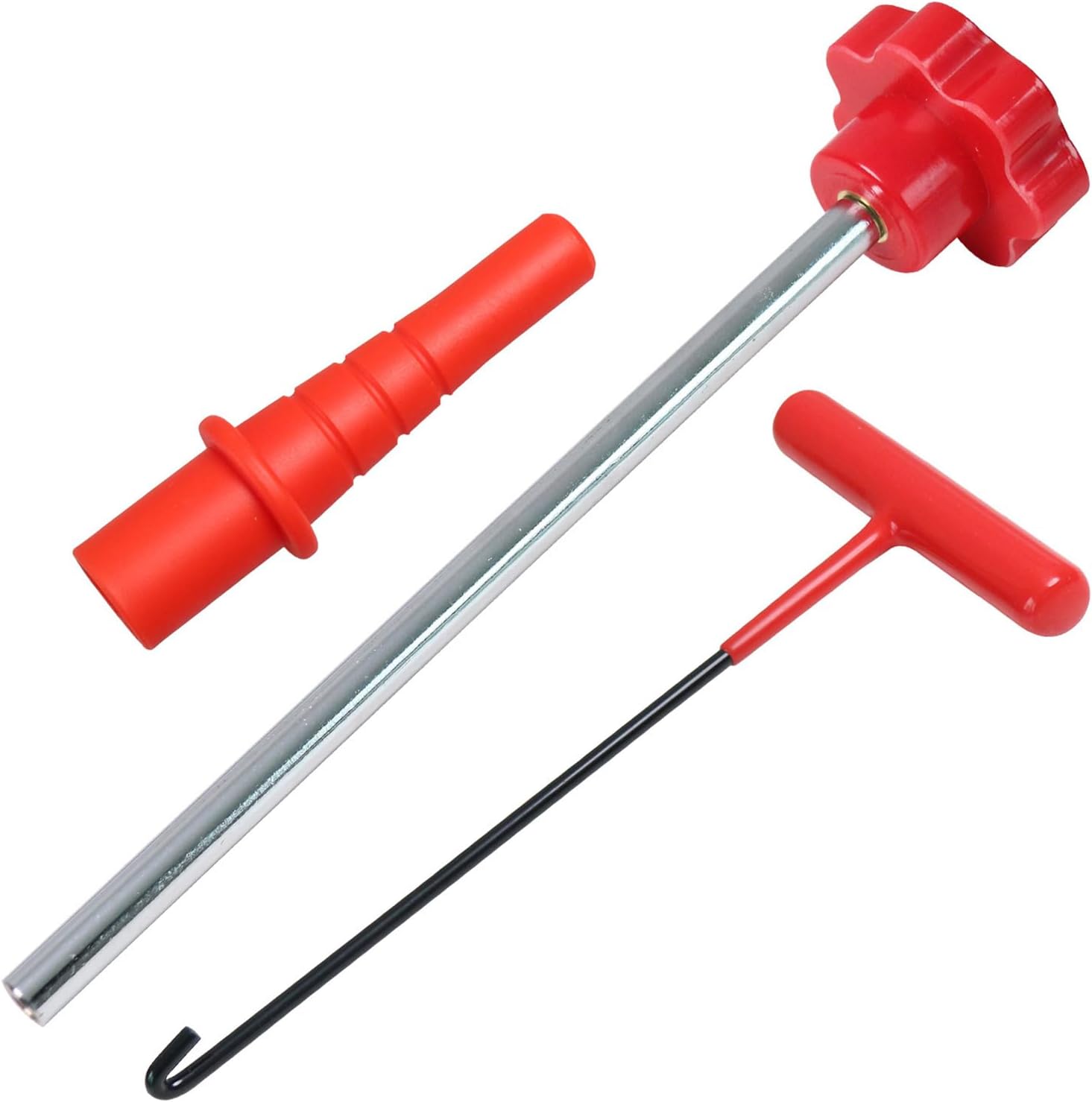 4pcs Tire Stem Installer Maintenance Set, Efficient Tire Valve Replacement Tool Set with Push Rod and Gloves for Cars Motorcycles