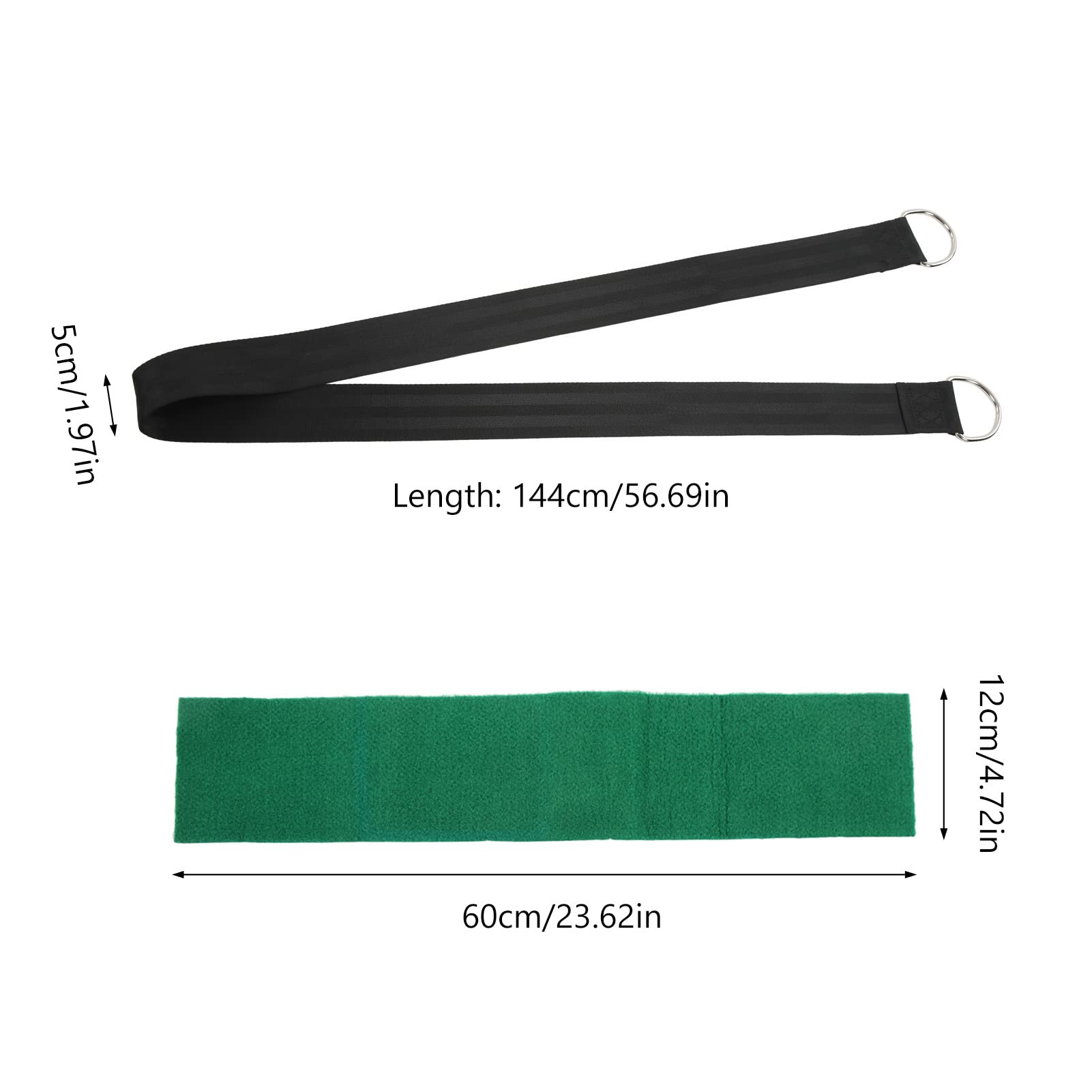 Tree Swing Hanging Straps Kit, Tree Swing Strap with Carabiner Rotator Swing Straps for Tree Branch 1000kg Bearing for Outdoor Garden Hammock