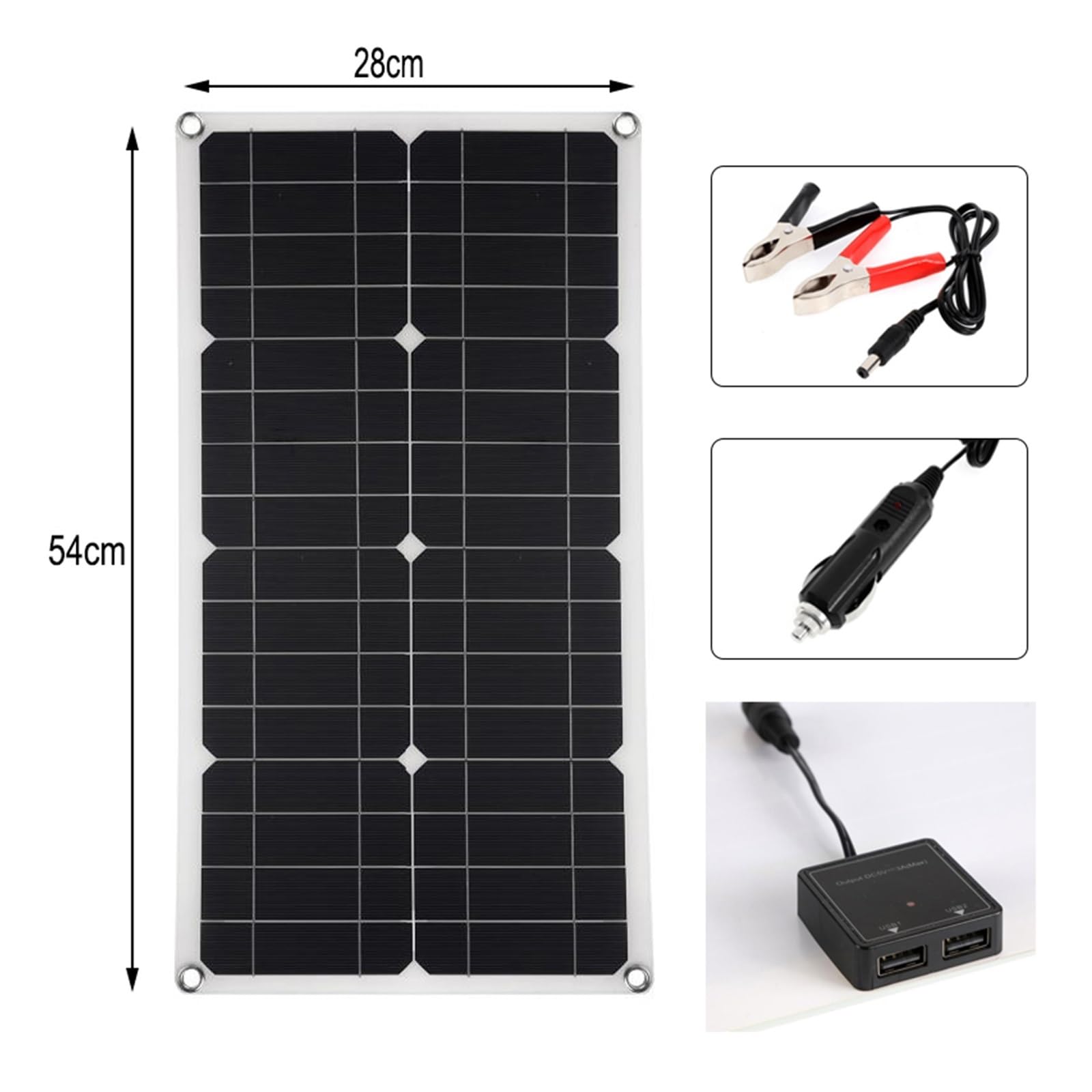 200W sterownik panelu słonecznego podwójny port USB przenośna ładowarka do baterii telefon komórkowy samochód jacht RV światła ładowanie na zewnątrz Idealny Wynik(With 40A controller)