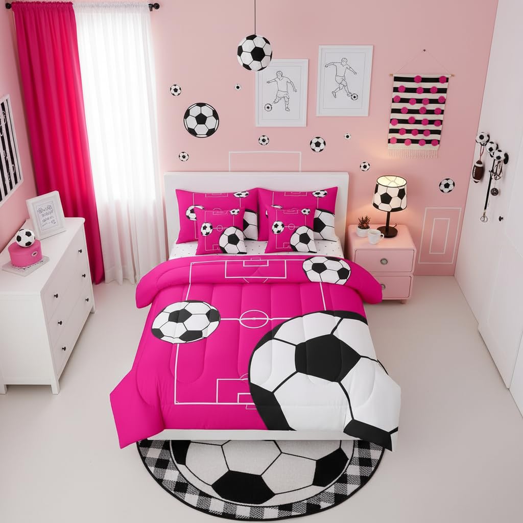 Erosebridal Sports Theme 7 Piece Bedding Set Twin Football