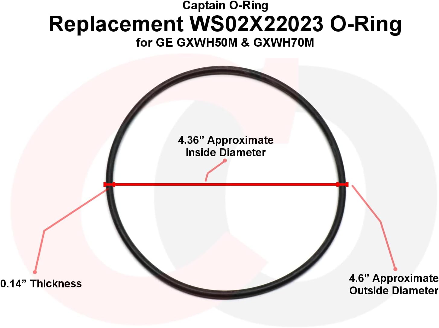 Black Rubber Replacement O-Rings for Water Filters, 3-Pack
