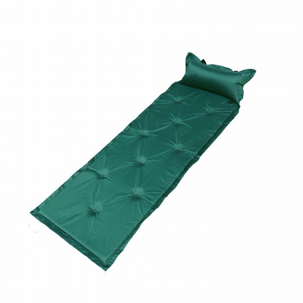 Coussin gonflable automatique vert armée GZZ de camping 57x180cm