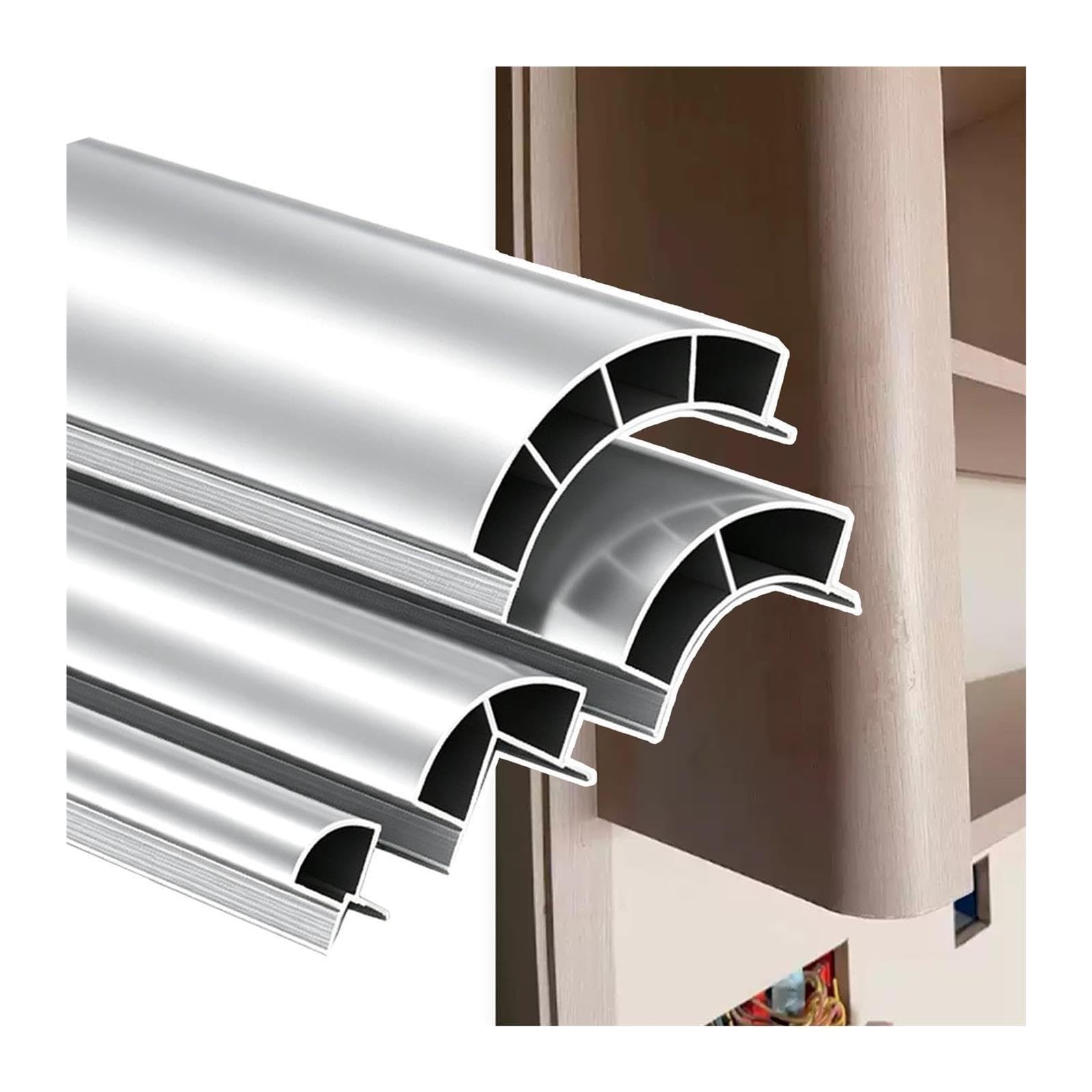 Aluminiowa okrągła listwa wypełniająca łuk do dekoracji narożników