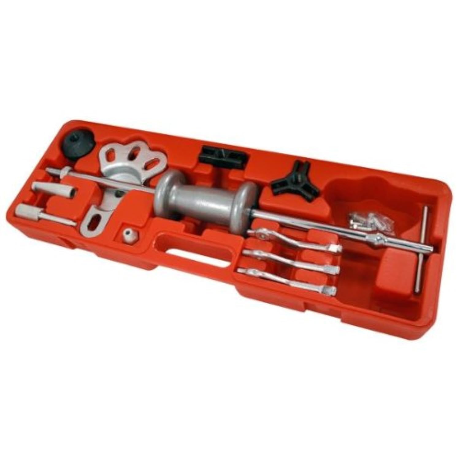 Neilsen CT1054 16pc Slide Hammer Puller Set Combination Puller with 5lb Slide Hammer Converts to 2 or 3 Jaw Internal External Pullers