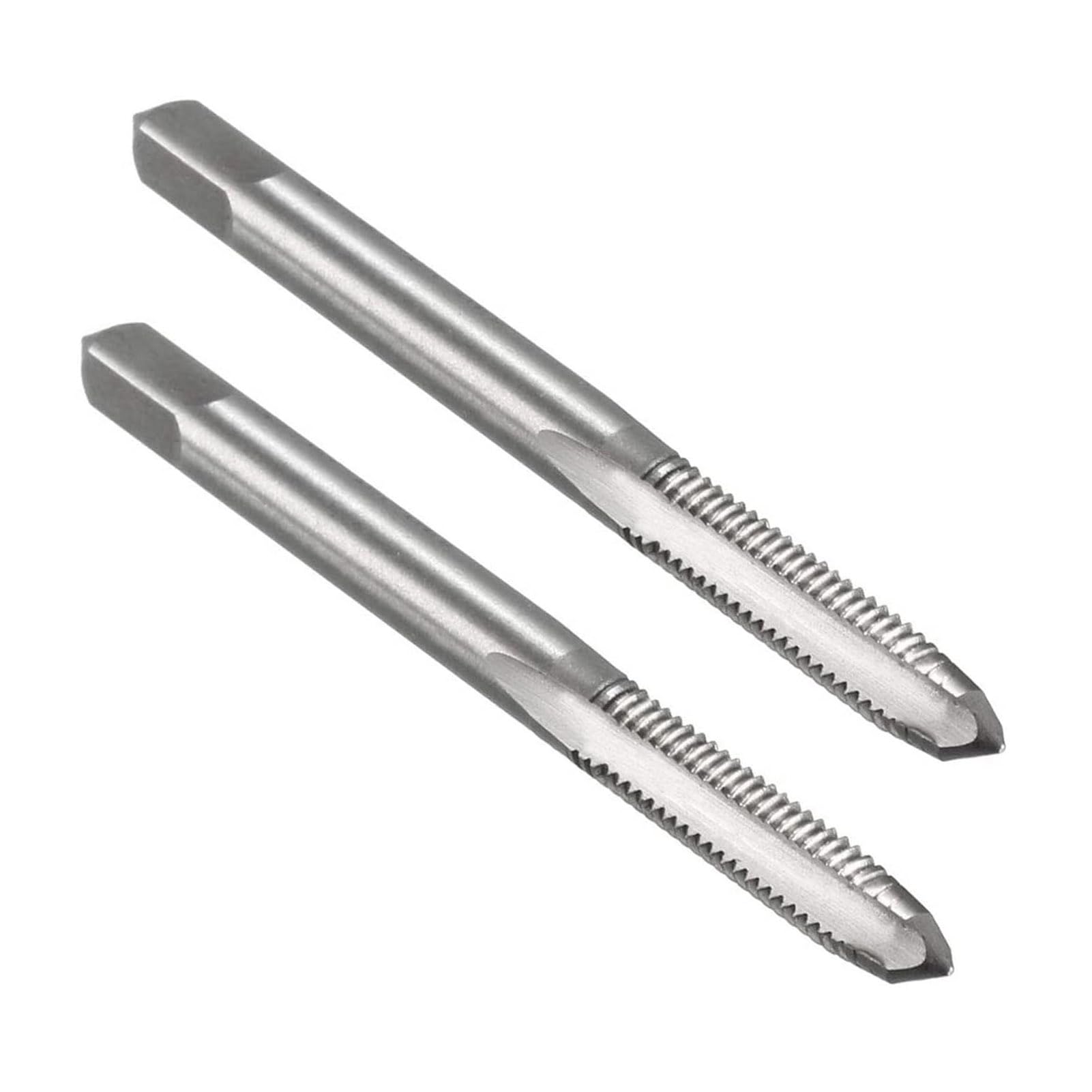 MACHSWON Metric Machine Tap for Drilling Tapping Cutting on Soft Metal Aluminum Plate and Iron H2 3 Flutes HSS Screw Tapping Threading Machinist Repair DIY Tool M5 x 0.8 mm 2PCS