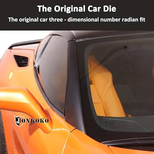 Miniatura 3 de Adhesivo de PVC para parabrisas delantero de coche, adhesivo para Chevrolet Corvette C7 2014-2019 Moldeado exterior del pilar del parabrisas (negro)