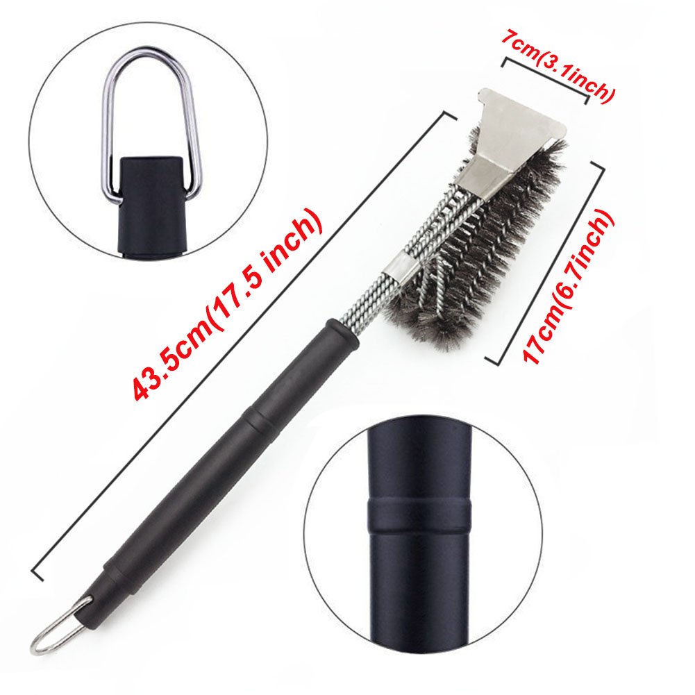 Brosse Barbecue, 3 en 1 Brosse Nettoyage Barbecue avec Pince Barbecue
