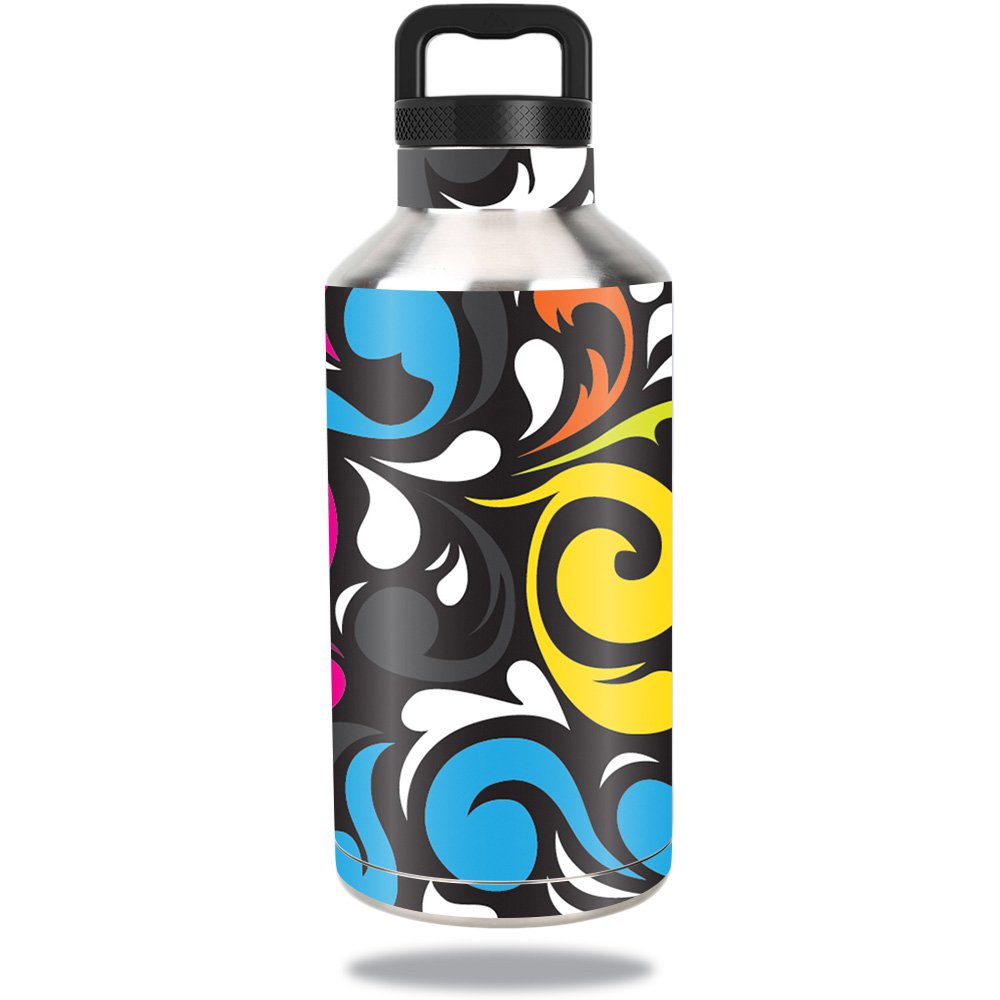MightySkins Vinyl Skin Decal For Ozark Trail 64 Oz Water Bottle - Rainbow Streaks Design | Removable Wrap - View #5