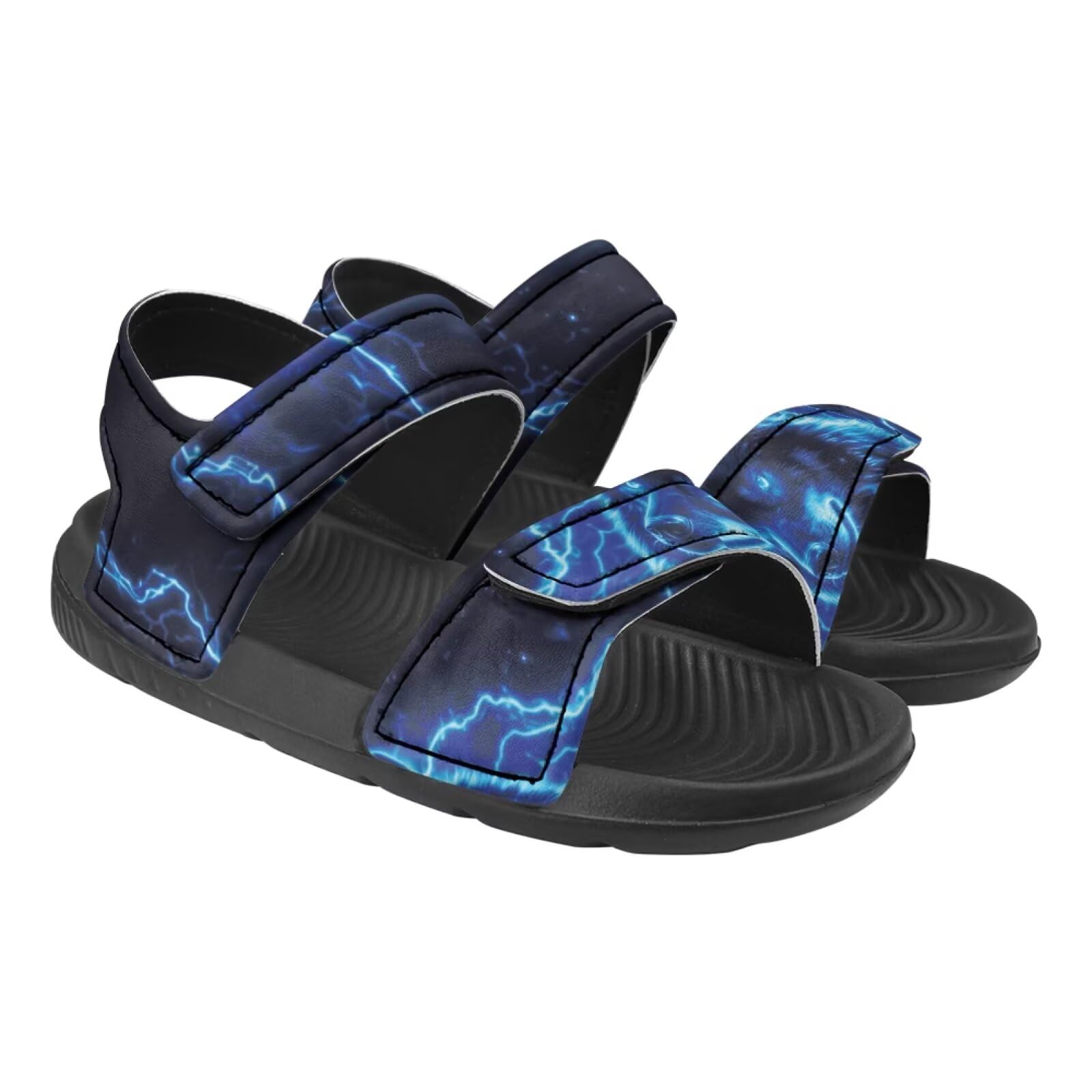 Forchrinse Kids Lightning Sandals Boys Size 8 Sports Sandals Summer Water Open Toe Sandal Lightweight Quick-Dry Beach Swim Pool Shoe