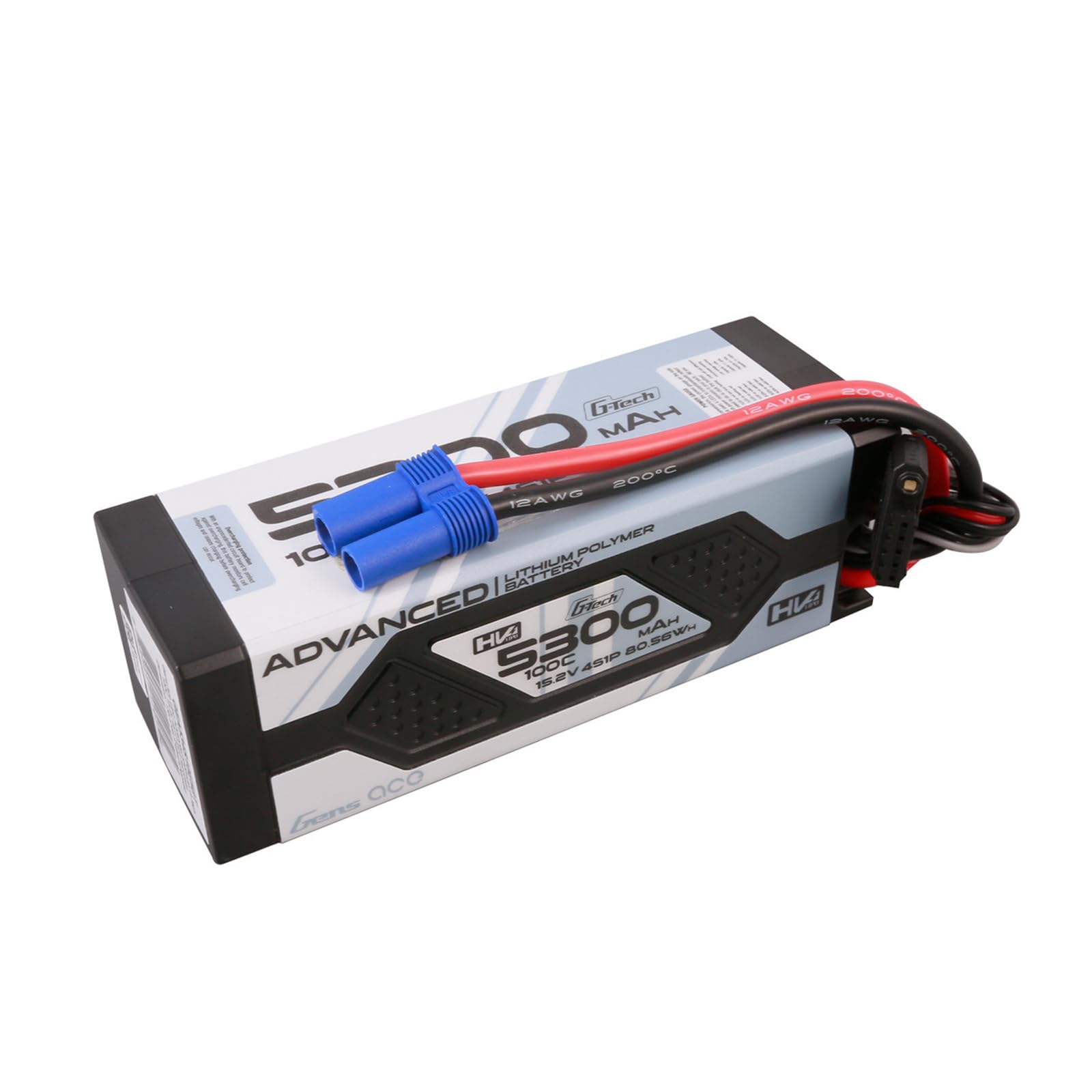 Gens aceG-Tech High Voltage 15.2V 5300mAh 100C 4S Lipo Battery HardCase with EC5 Plug