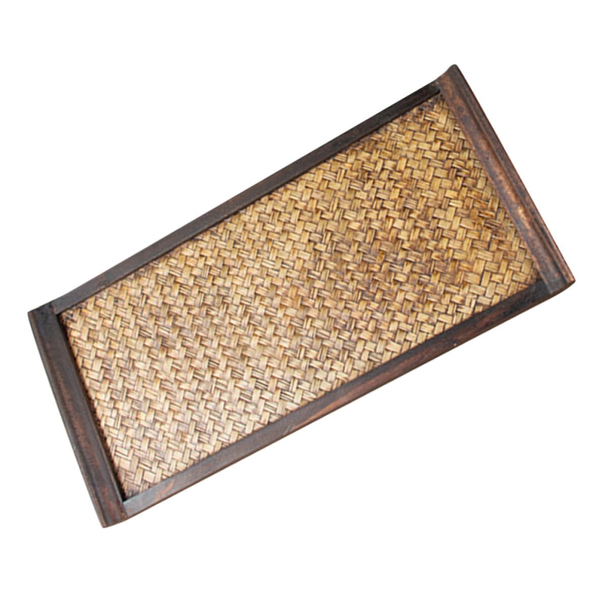 Holz Bambus Serviertablett für Tee Kaffee Snacks Brot Obst