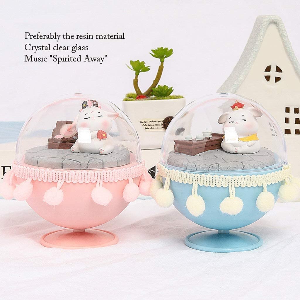 Pozytywka pozytywki Bunny Music Box Prezent Retro Obrotowy Na Boże Narodzenie Urodziny Pozytywka Prezent(B)
