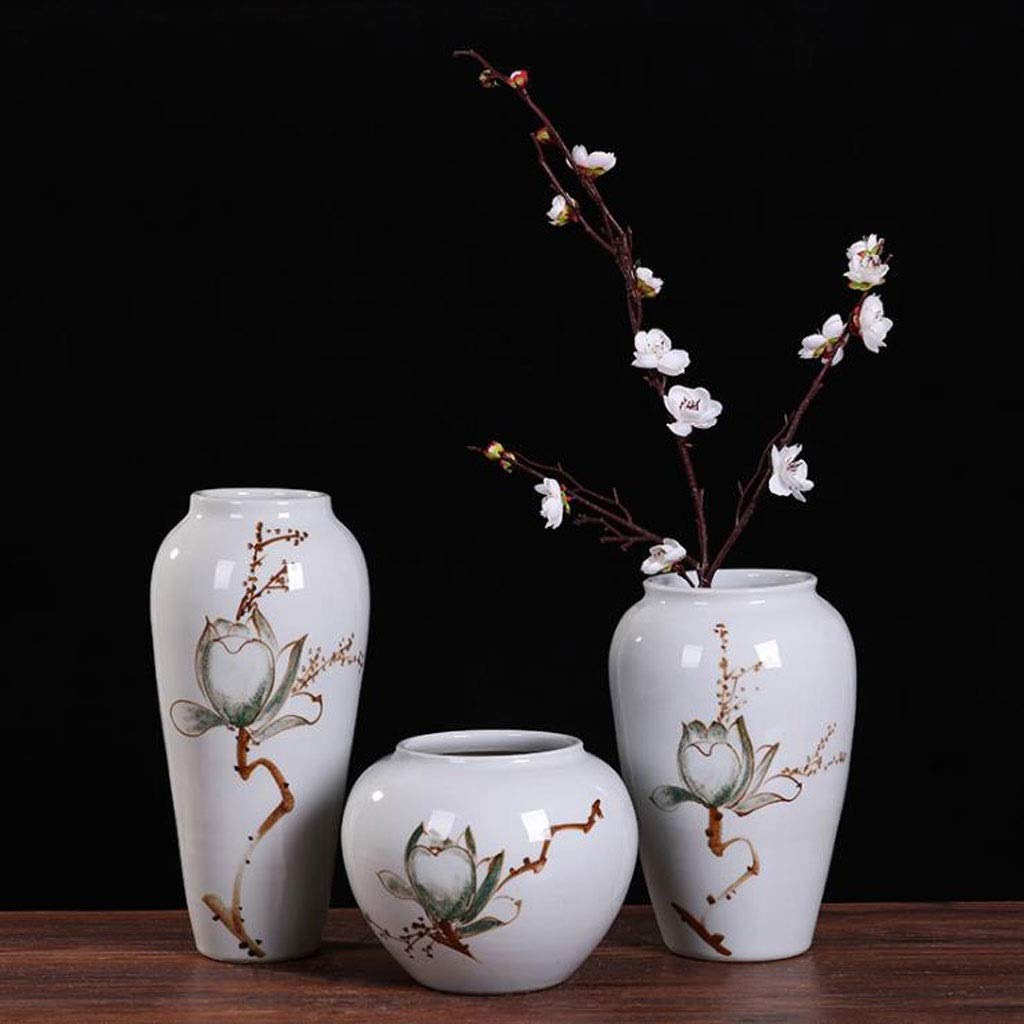 Grand vase porcelaine fleur et céramique pastel design original