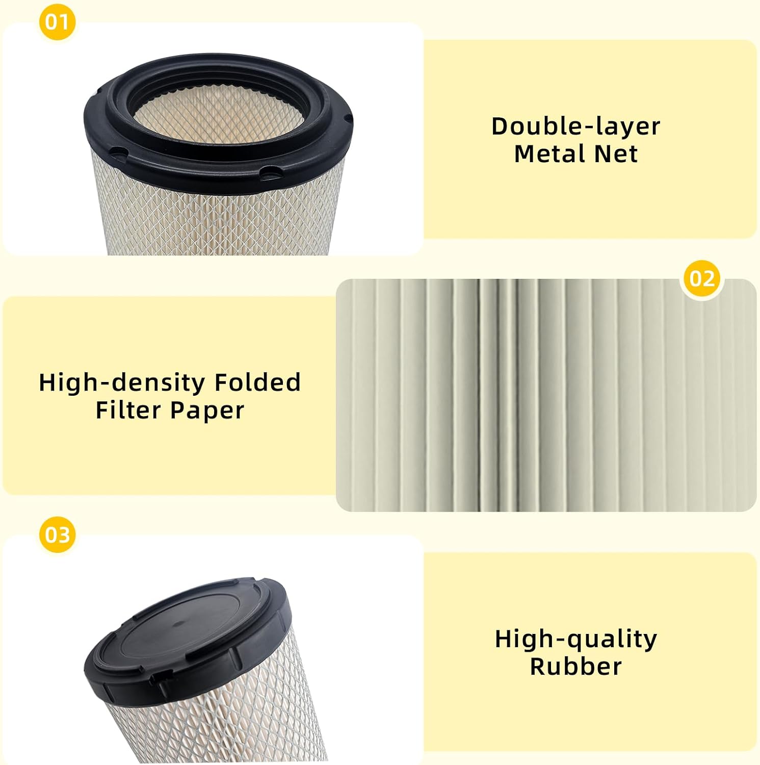 0JYA-112000-30001 Air Filter Compatible with CFMOTO 2020-2022 ZFORCE 950 Sport, 2022-2023 ZFORCE 950 HO Sport and ZFORCE 950 HO EX, Replaces 0JYA-112000-30000