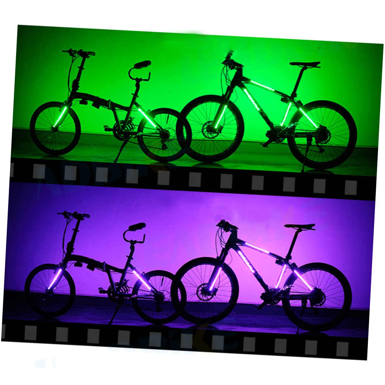 BESPORTBLE Lot de 3 Feux de Vélo à LED 5 8 Couleurs 8 Modes Faciles à Installer