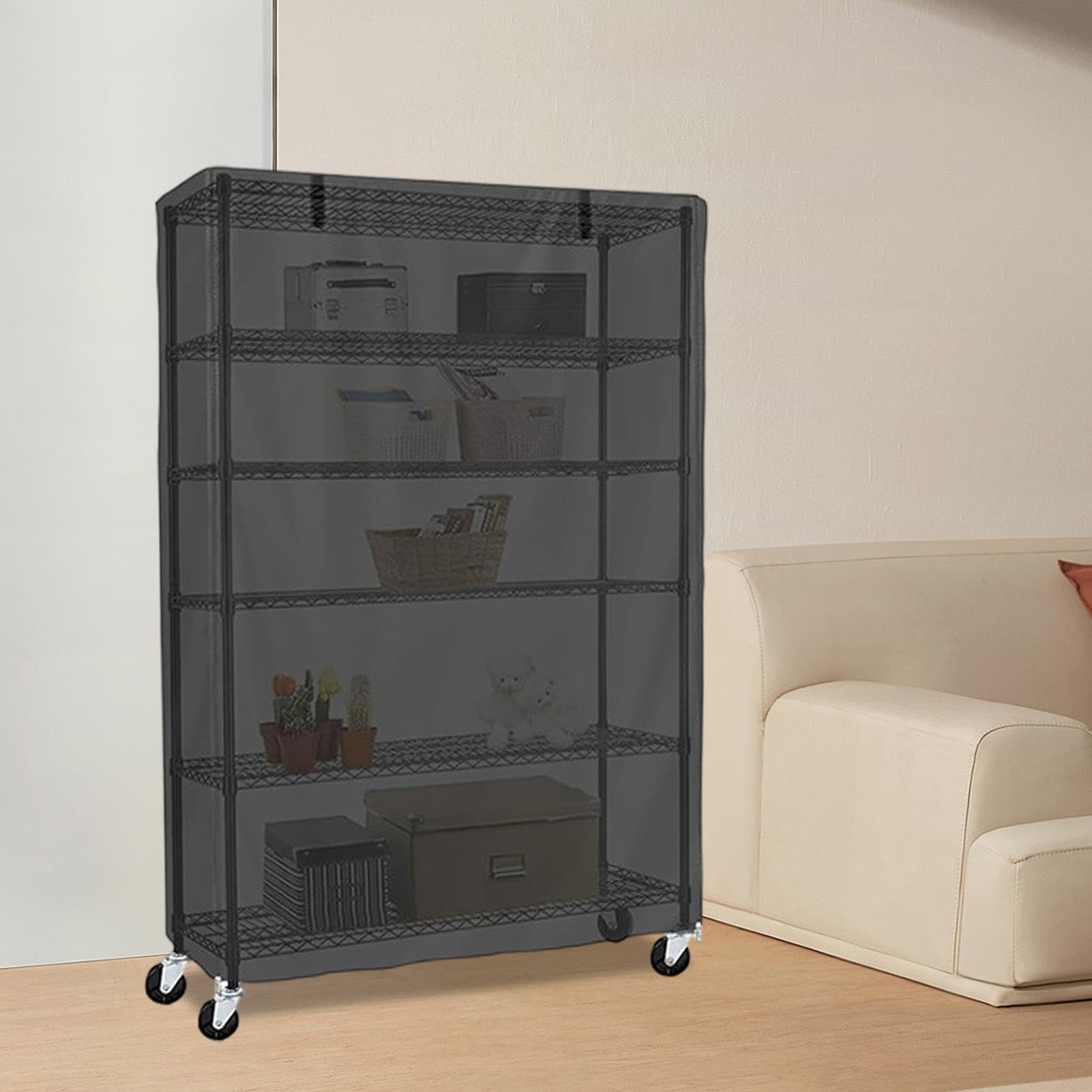Generic Regalschutz - Hochwertiger Staubschutz für Regale, eleganter Regalschutz | Regalhülle und leicht, ideal