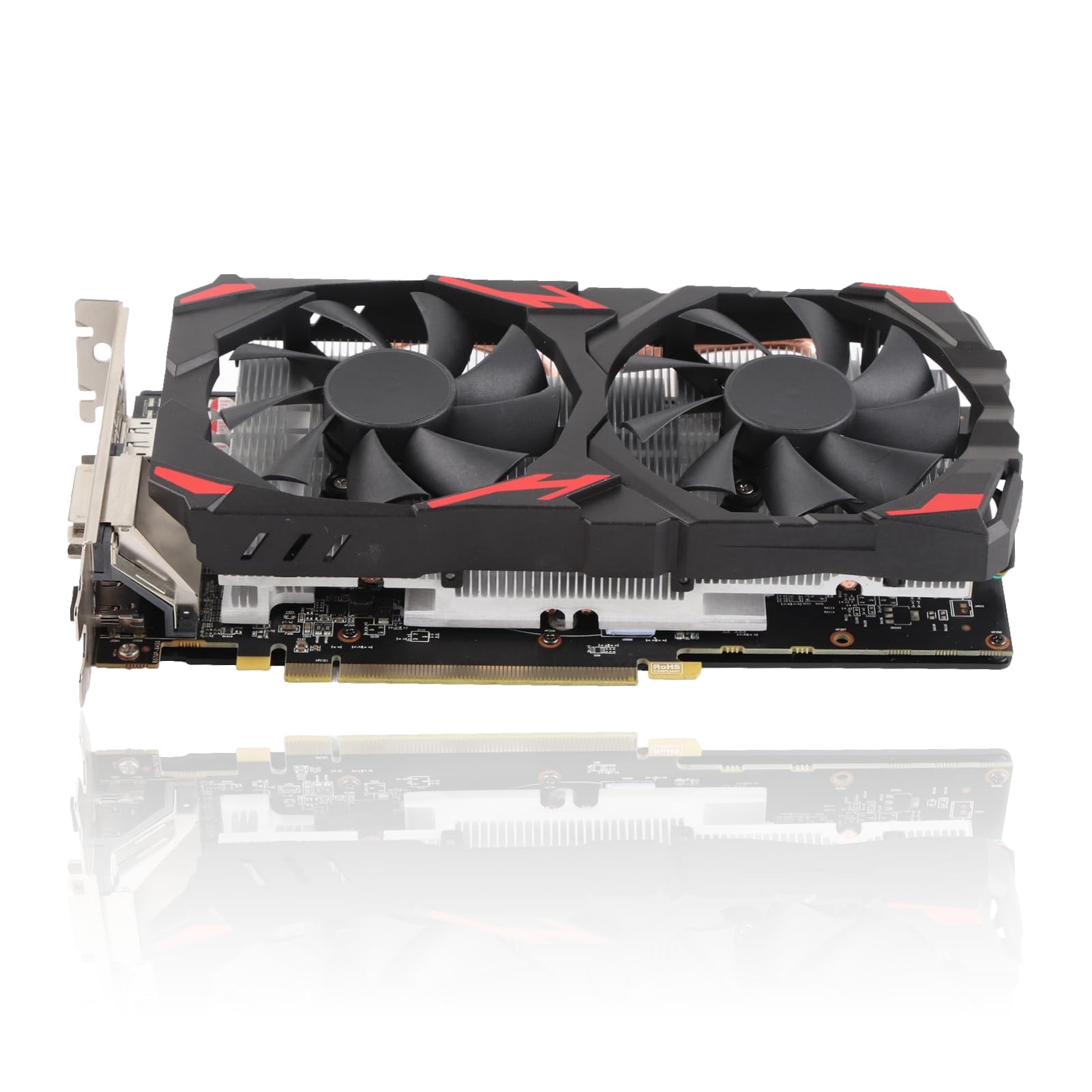 Dpofirs RX 580 Graphics Card, 8GB GDDR5 PC Video Graphics Card Original 256bit with 2 Cooling Fans PCI Express 3.0x16 Interface Gaming Graphics Card for Computer