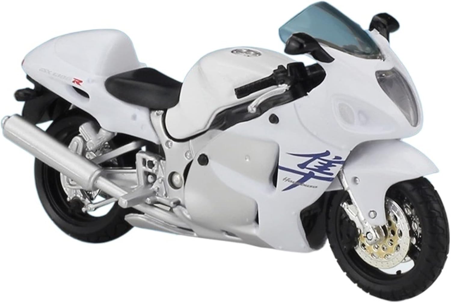 HTASFCI Motorcycle Model for Suzuki RM-Z250 GSX1300 GSX-R1000 1:18 Small Scale Mini Motorcycle Model Alloy and Plastic Sports Bike Replicas Ornaments(White)