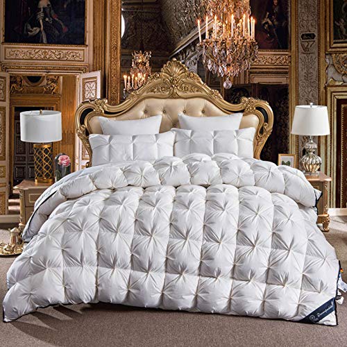 TheFit Paisley Luxury Heavy Weight, W1509 Pure White Chic Filling Goose Down Comforter