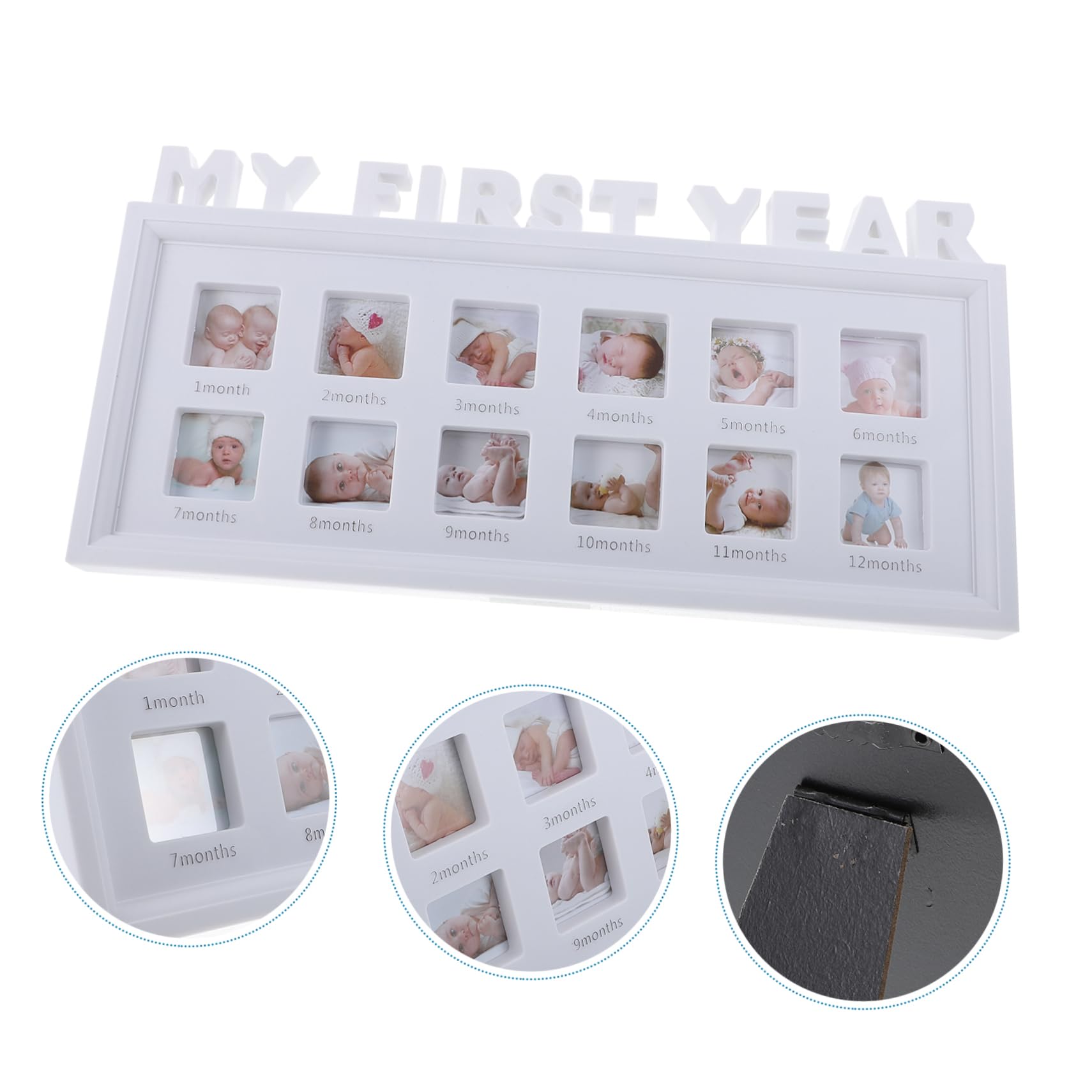 SUPVOX Growth Photo Frame Newborn Milestone Milestones First Year Picture Frame Photos Newborns Vintage Nursery Decor Boy Keepsakes Items White