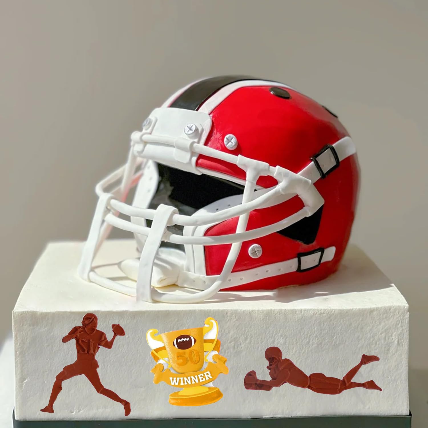 FCKEMLDS Football Fondant Mold Sports Theme Silicone Molds Set of 3